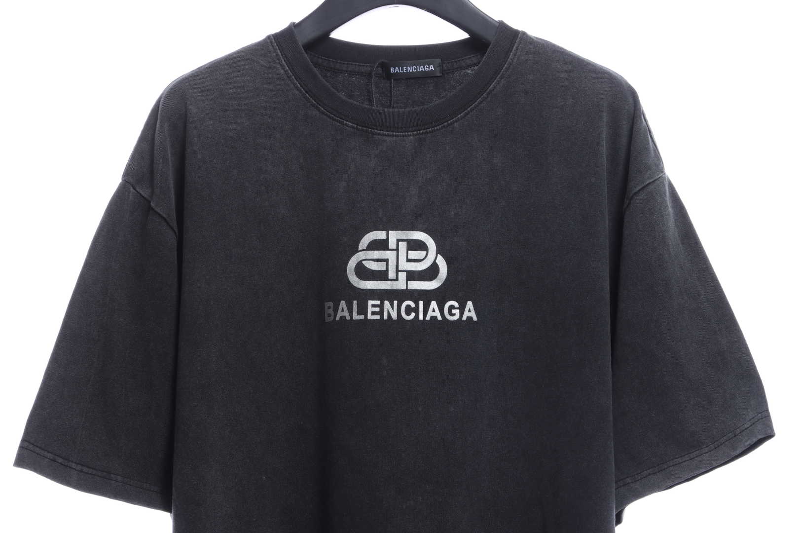 Balenciaga Distressed Washed Buttoned Short Sleeves