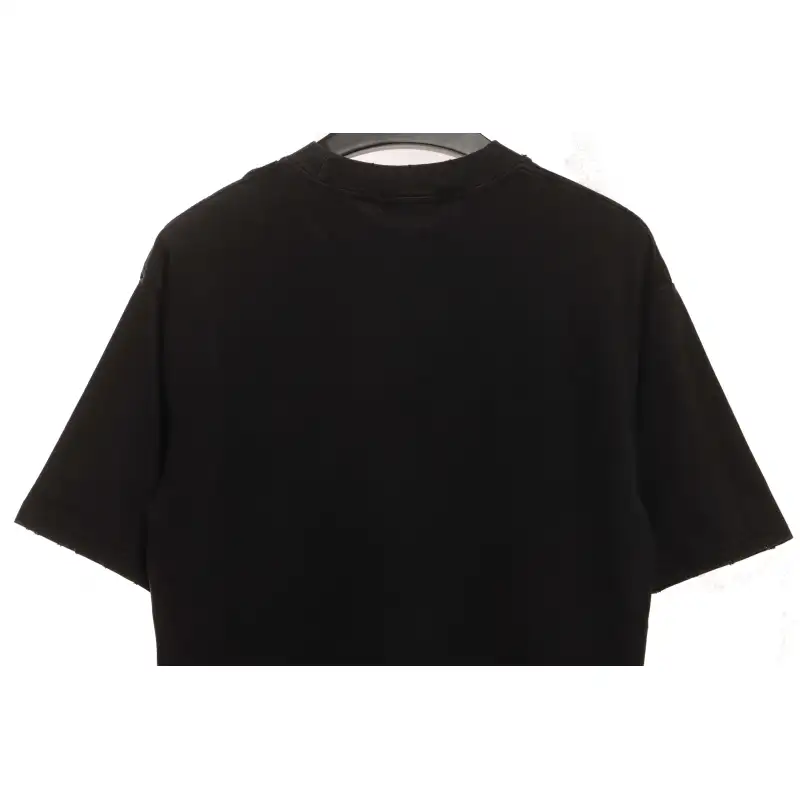 Balenciaga Distressed Washed Double B Short Sleeves