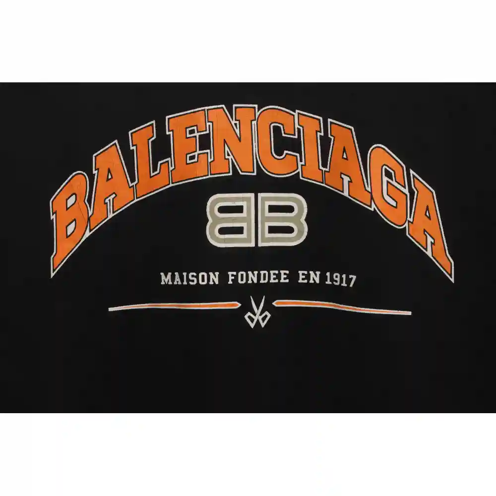 Balenciaga Distressed Washed Double B Short Sleeves