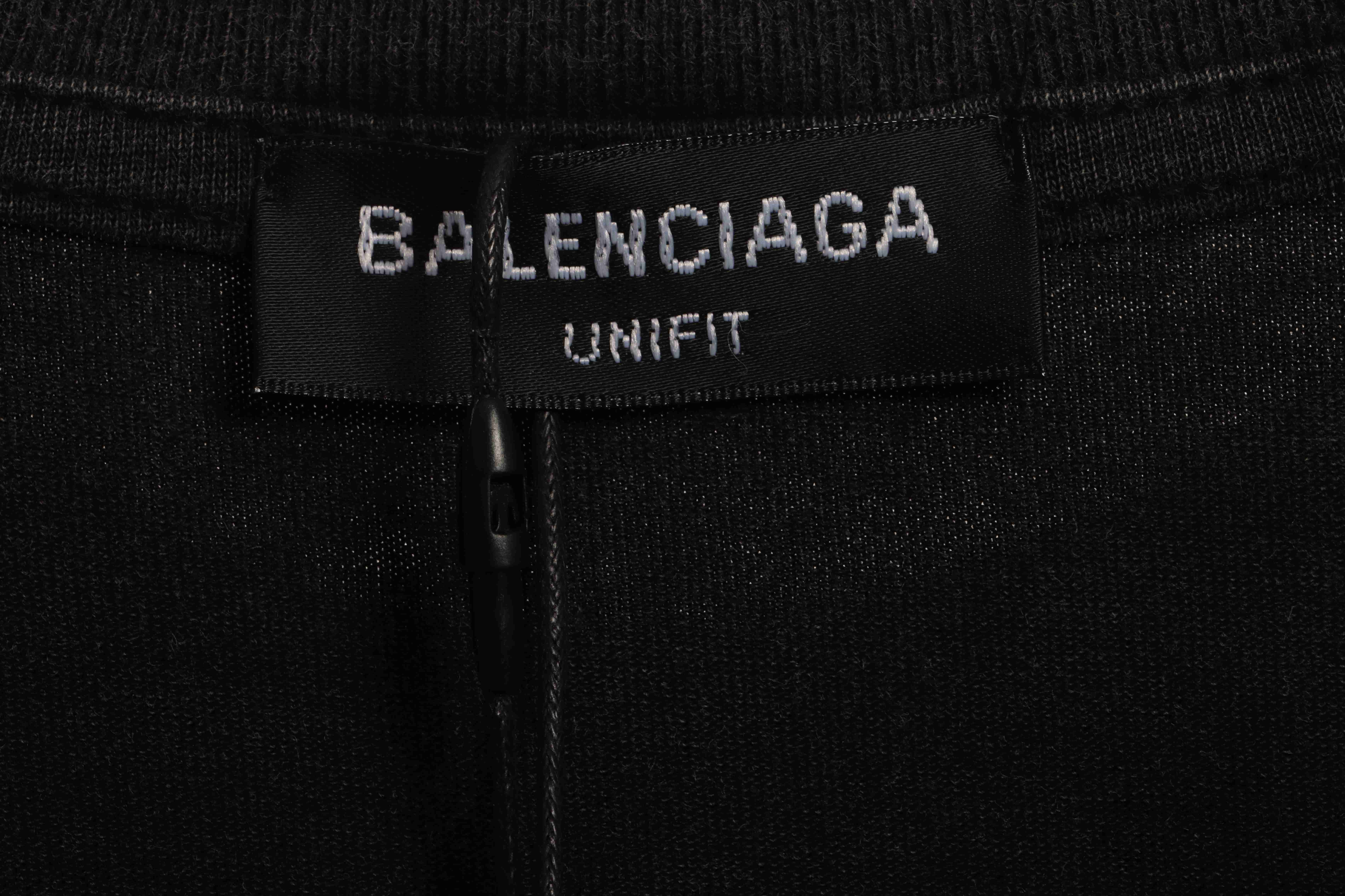 Balenciaga Distressed Washed Double B Short Sleeves