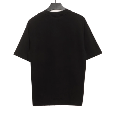 Balenciaga Distressed Washed Double B Short Sleeves 02
