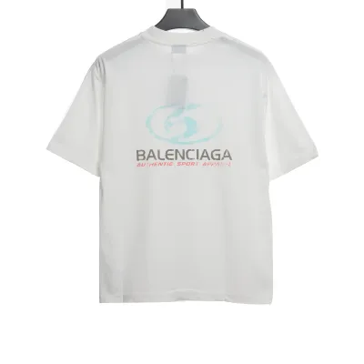 Balenciaga Distressed Washed Front And Back Surf Print Short Sleeves 02