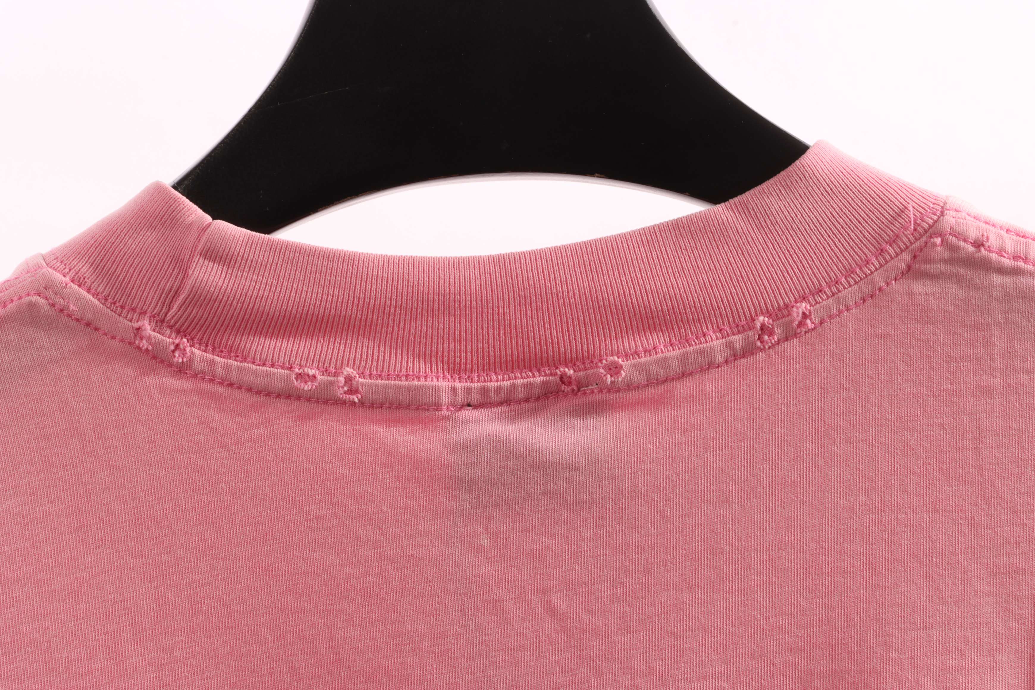 Balenciaga Distressed Washed Sunset Tower Short Sleeves Pink