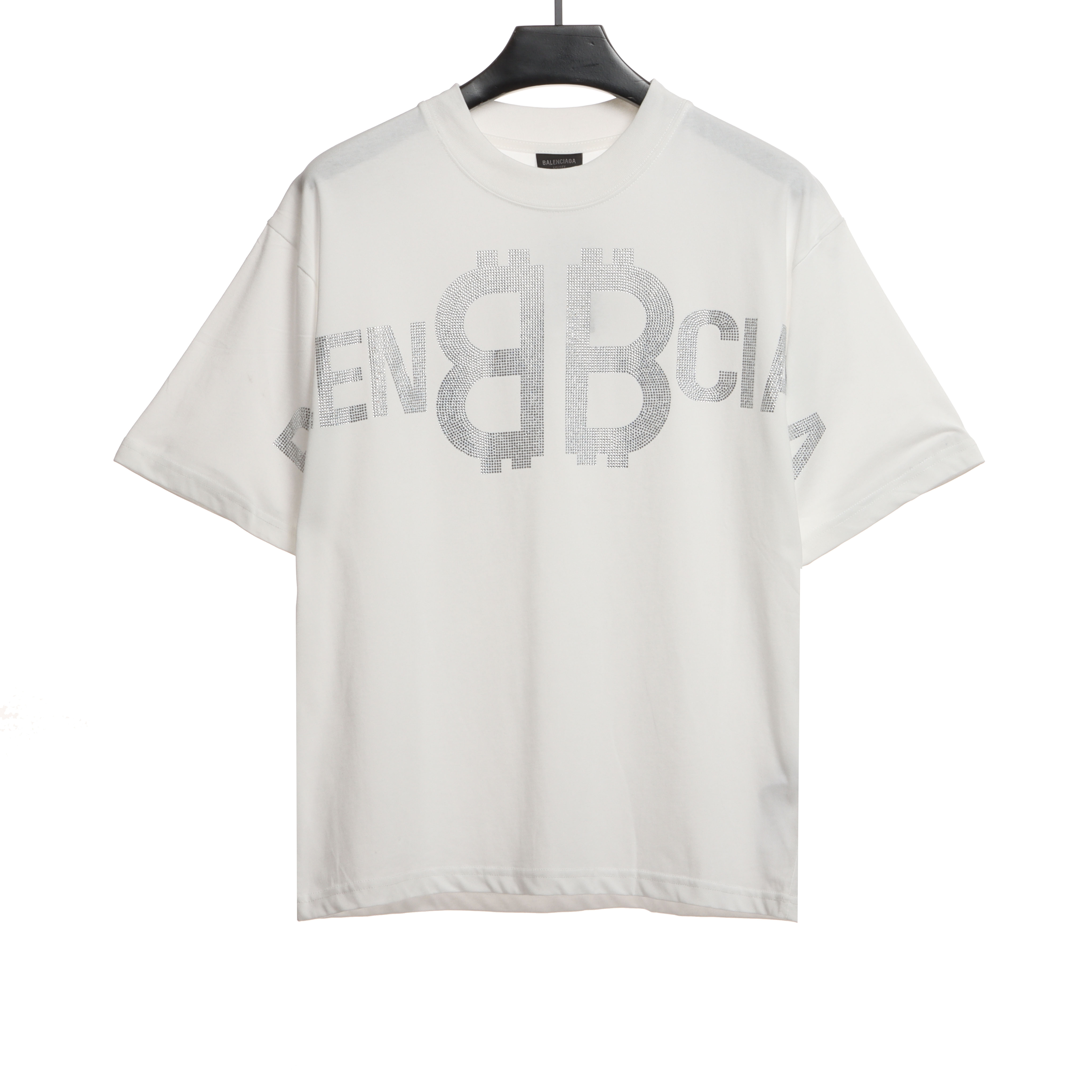 Balenciaga Double B Diamond Short Sleeve White