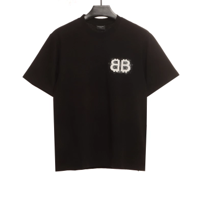 Balenciaga Double B Embroidered Short-Sleeved T-shirt 01