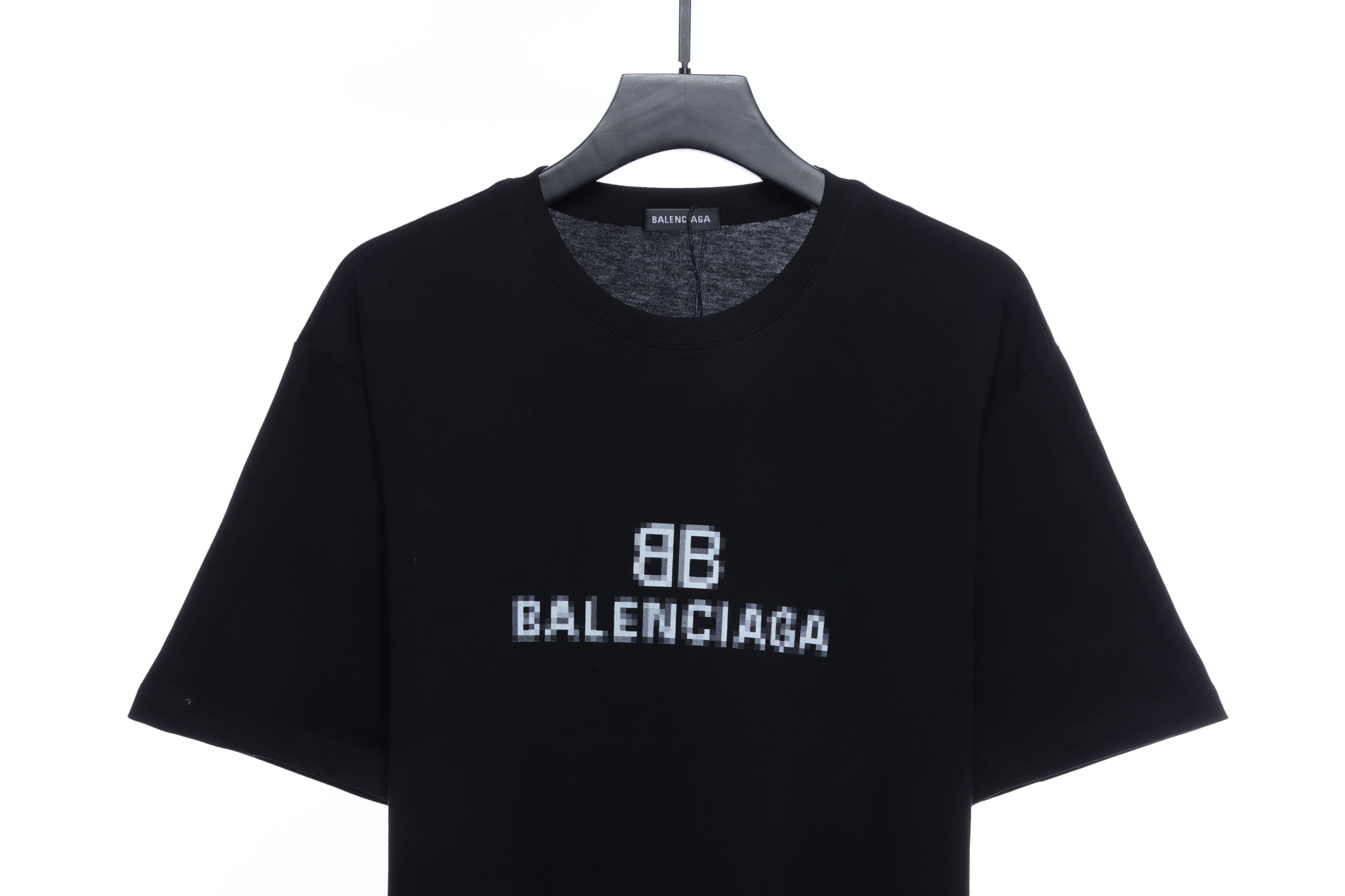 Balenciaga Double B Mosaic Print Short-Sleeve Black