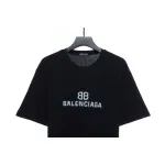 Balenciaga Double B Mosaic Print Short-Sleeve Black