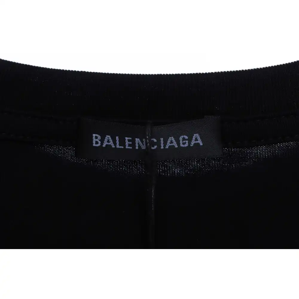 Balenciaga Double B Mosaic Print Short-Sleeve Black