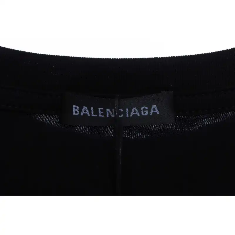 Balenciaga Double B Mosaic Print Short-Sleeve Black