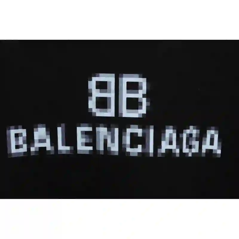Balenciaga Double B Mosaic Print Short-Sleeve Black