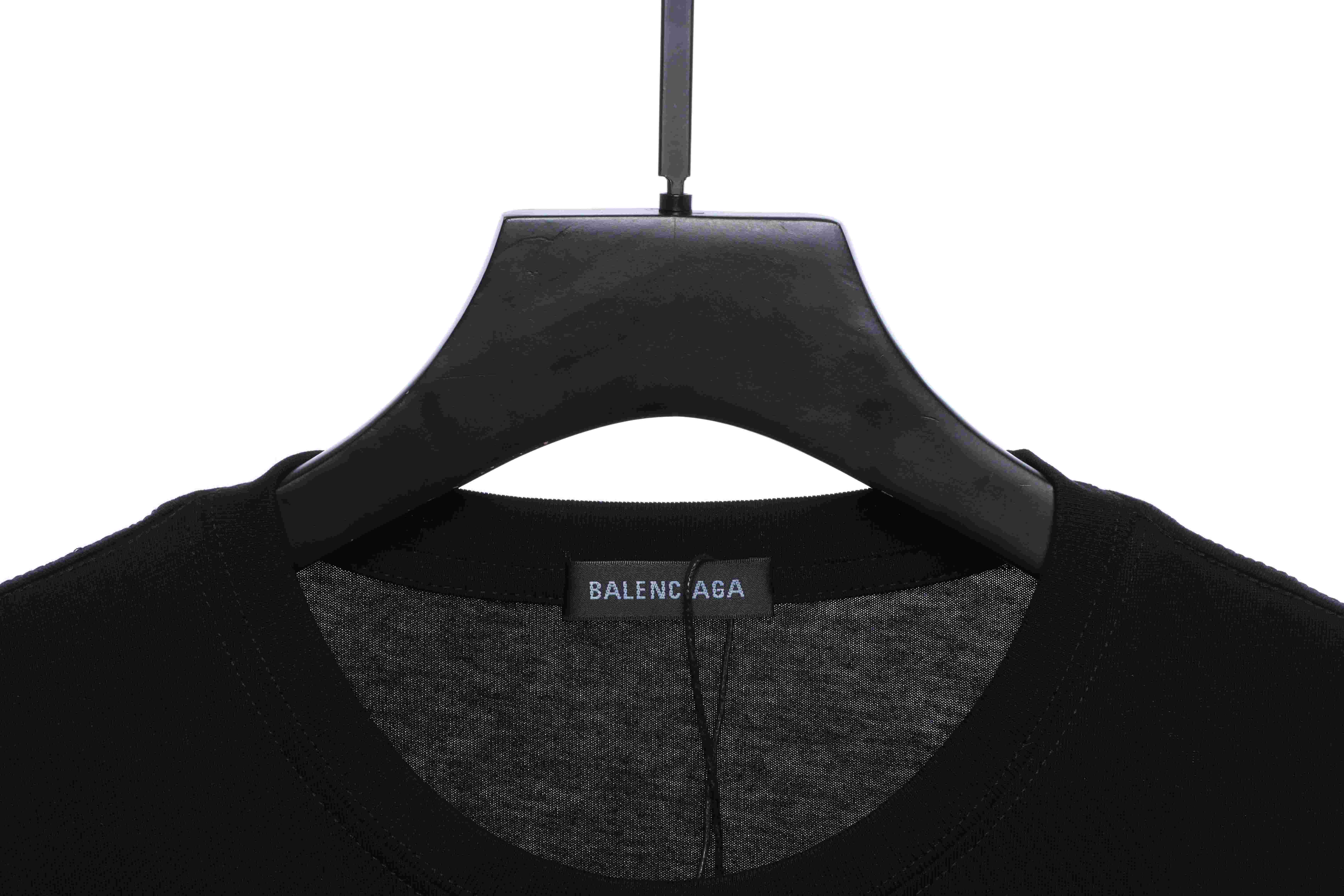 Balenciaga Double B Mosaic Print Short-Sleeve Black