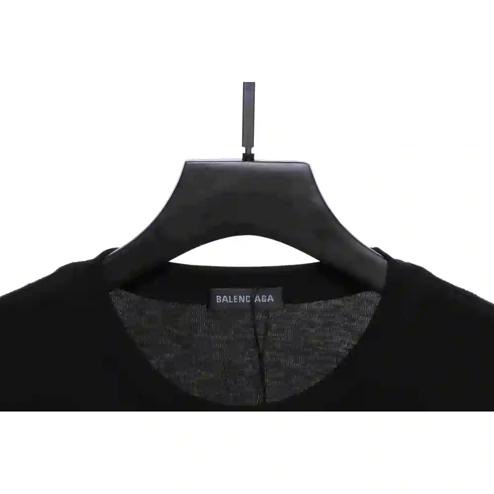 Balenciaga Double B Mosaic Print Short-Sleeve Black