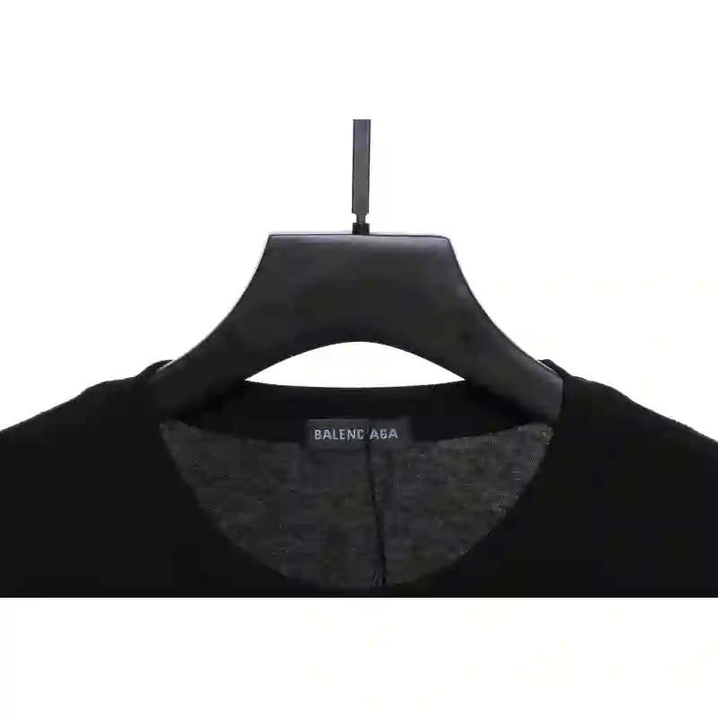 Balenciaga Double B Mosaic Print Short-Sleeve Black
