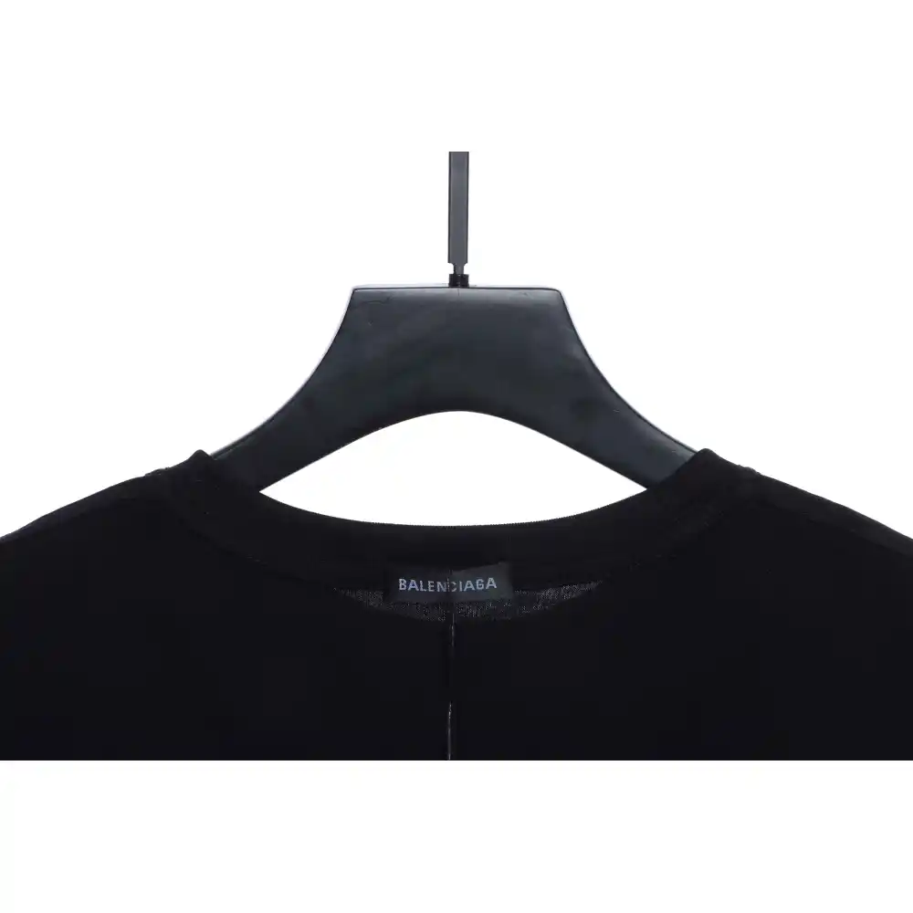 Balenciaga Double B Mosaic Print Short-Sleeve Black