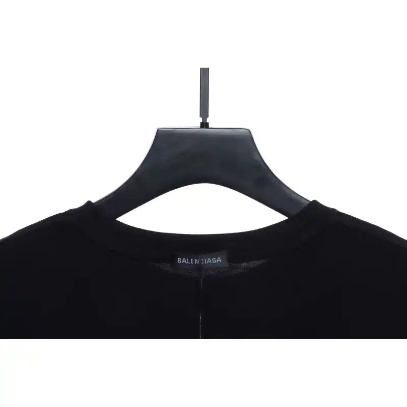 Balenciaga Double B Mosaic Print Short-Sleeve Black