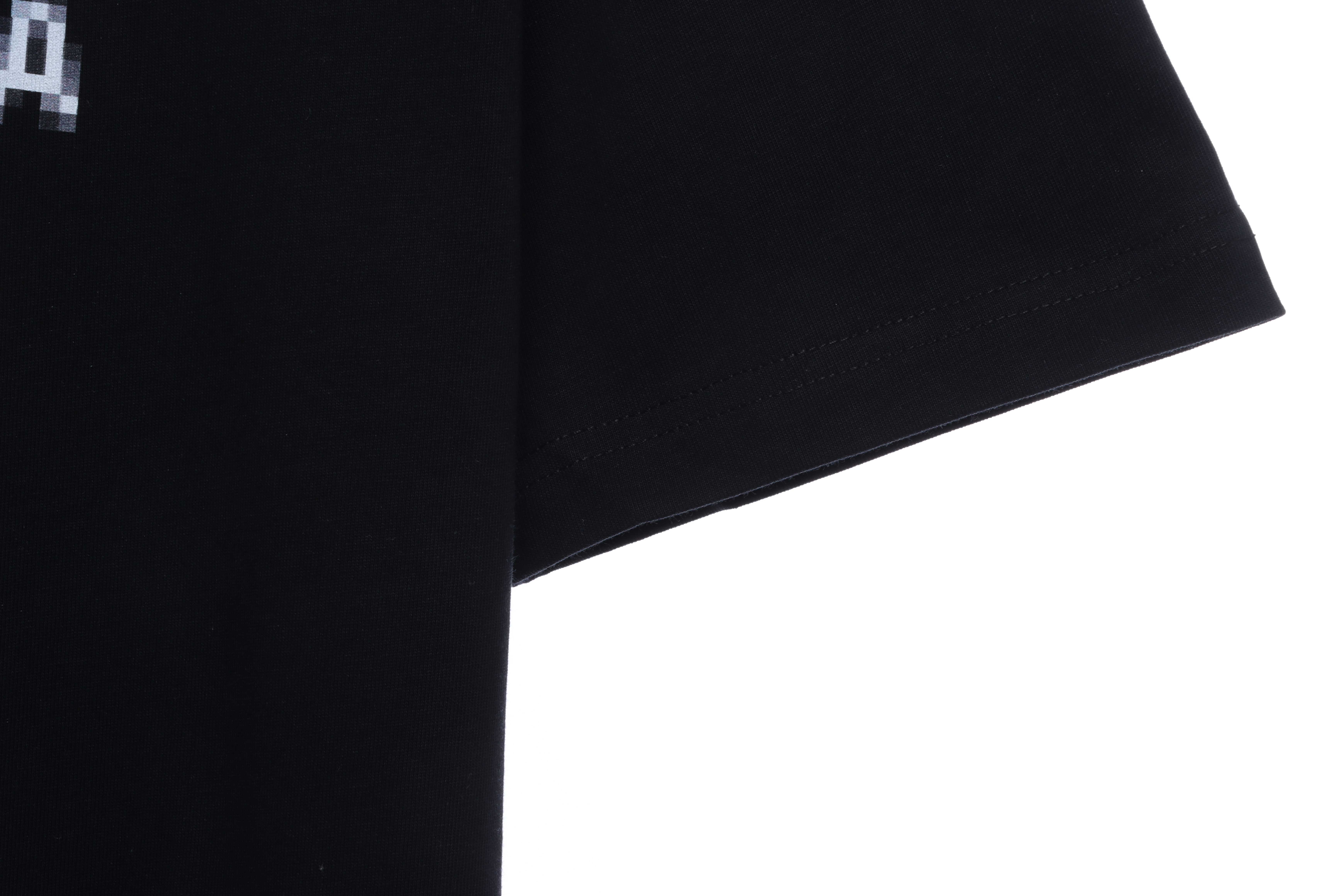 Balenciaga Double B Mosaic Print Short-Sleeve Black