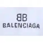 Balenciaga Double B Mosaic Print Short-Sleeve White