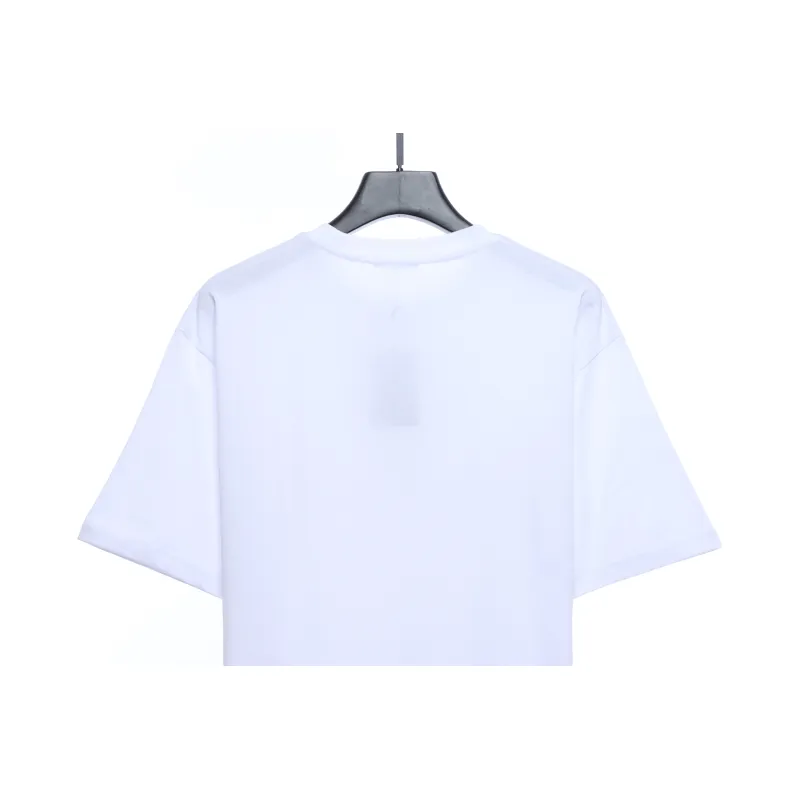 Balenciaga Double B Mosaic Print Short-Sleeve White