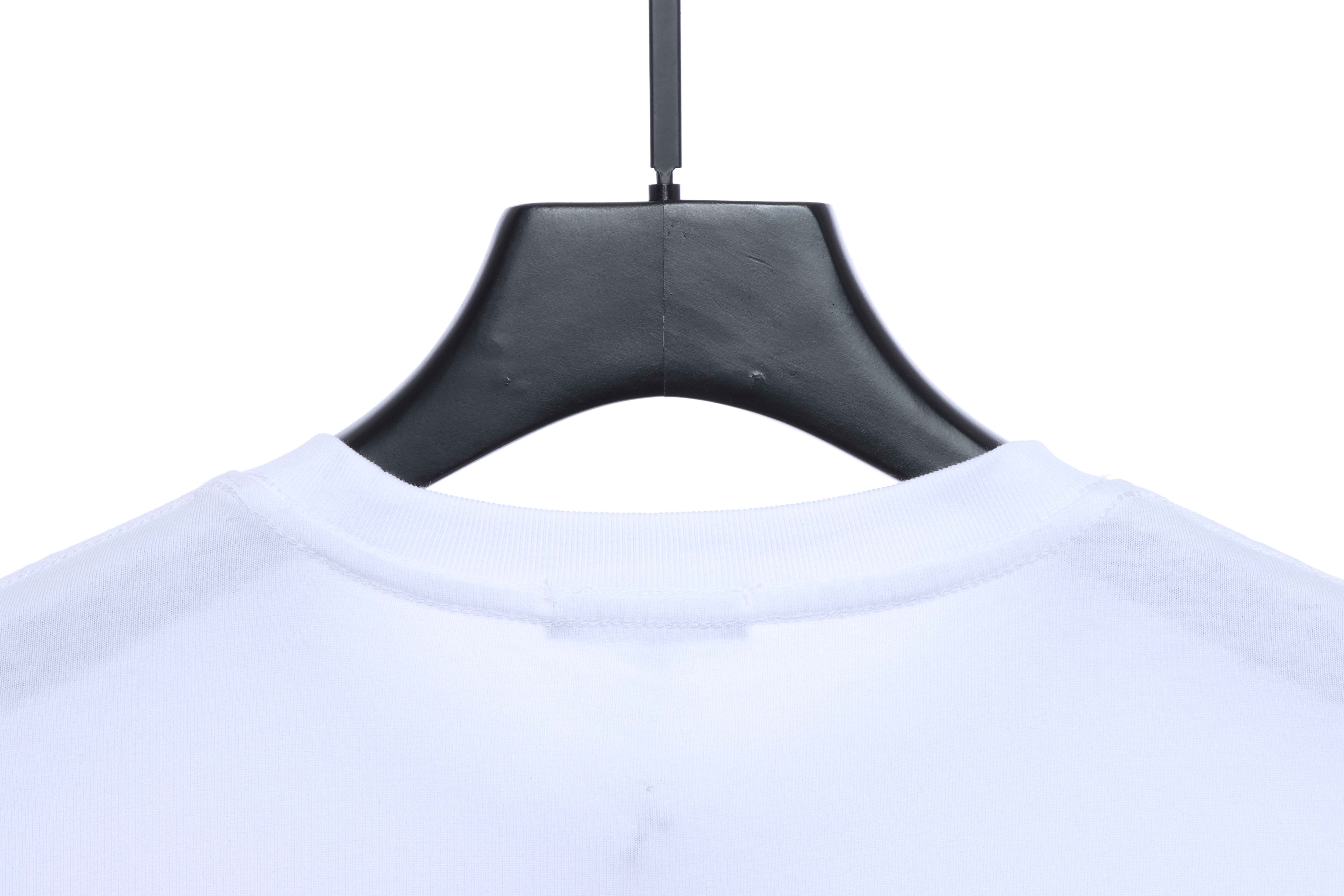 Balenciaga Double B Mosaic Print Short-Sleeve White