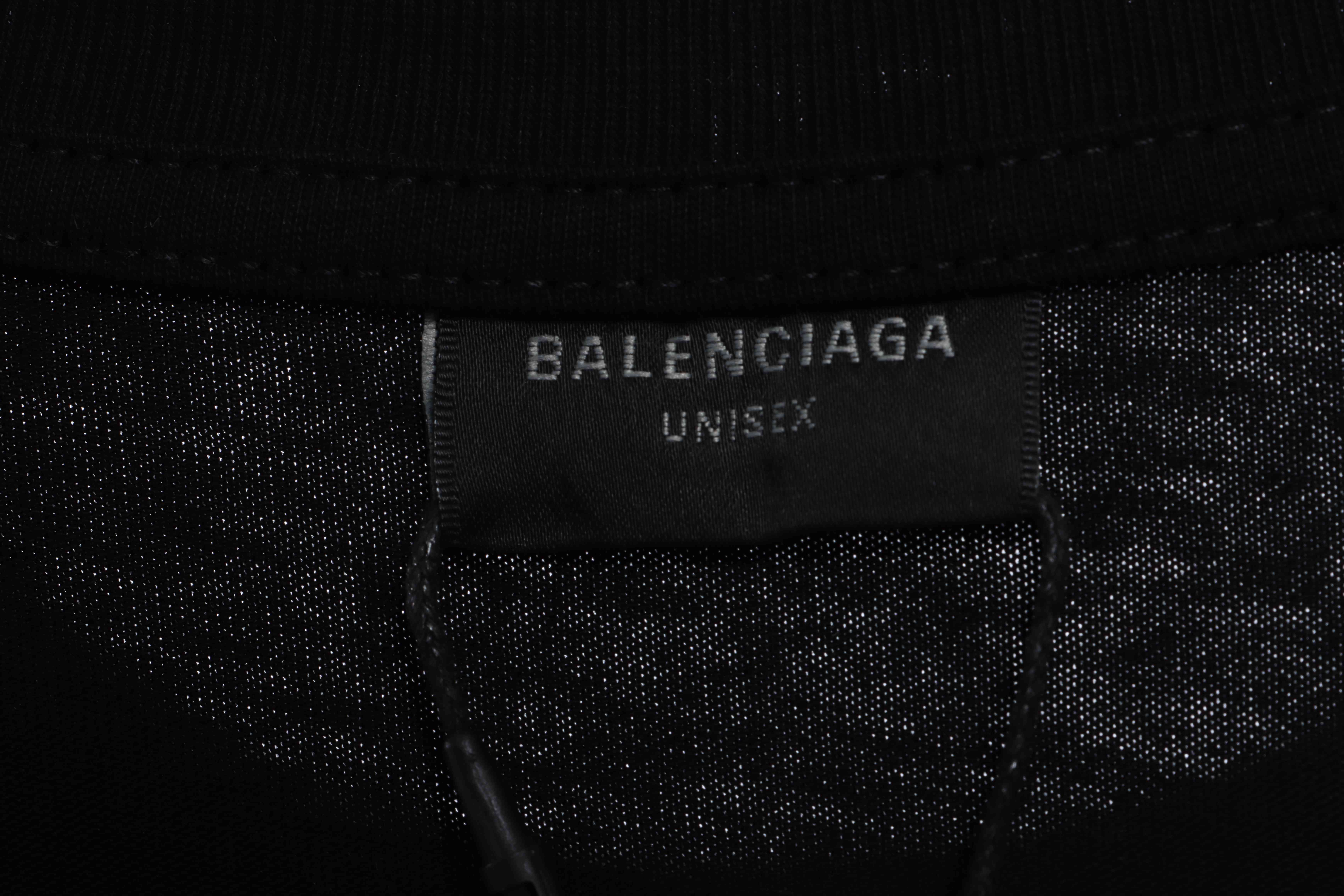Balenciaga Double Ring LOGO Short Sleeve Black