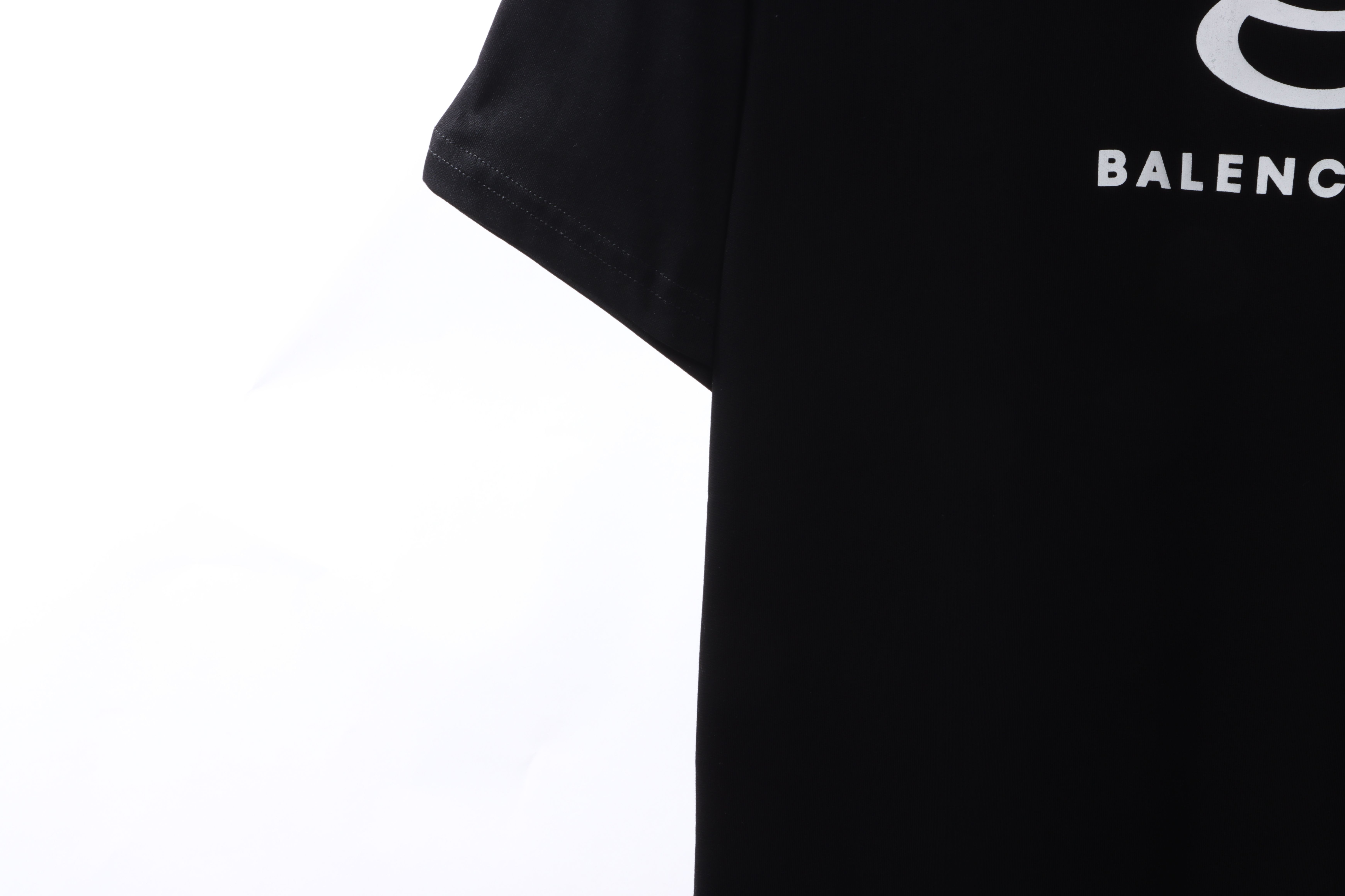 Balenciaga Double Ring LOGO Short Sleeve Black
