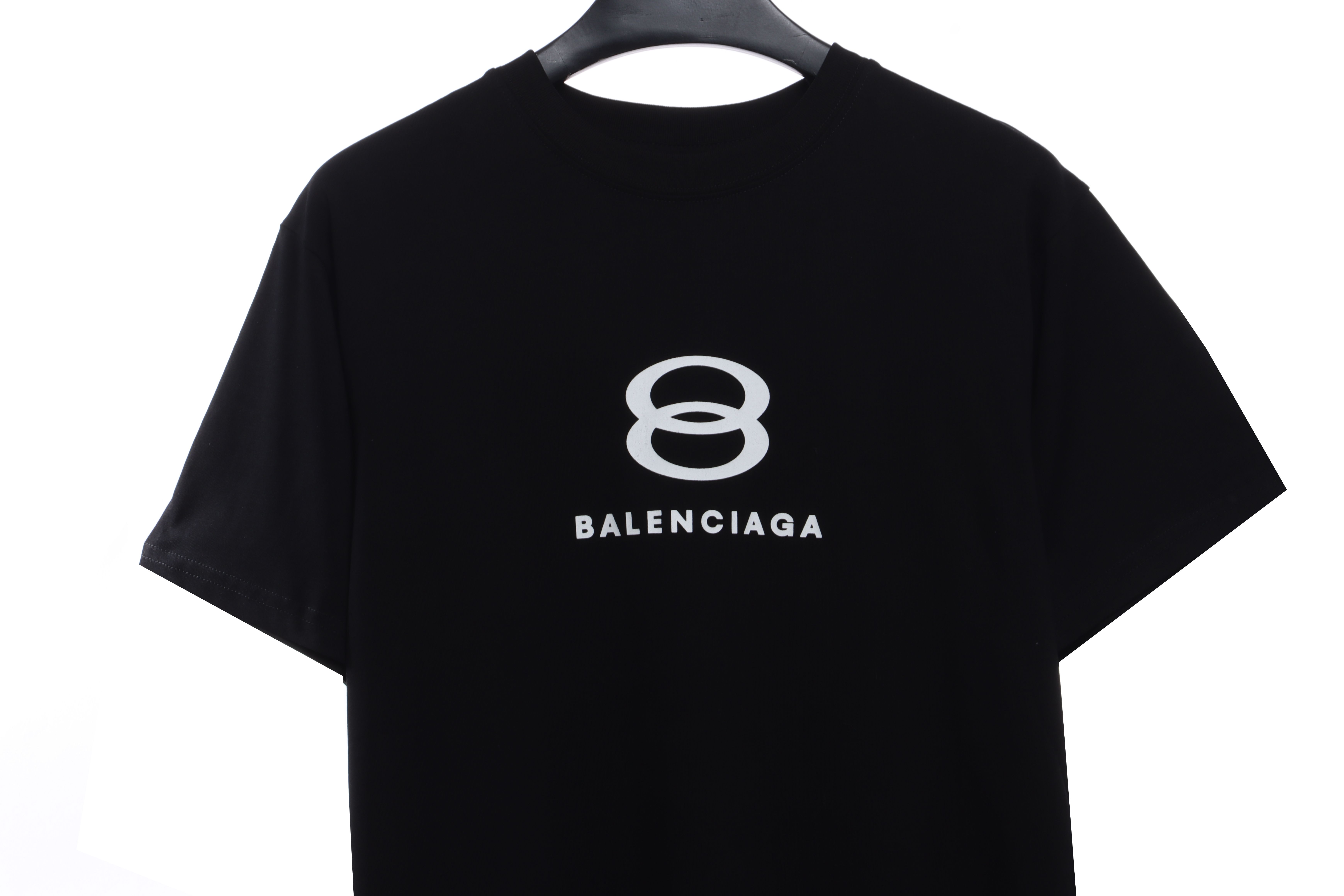 Balenciaga Double Ring LOGO Short Sleeve Black