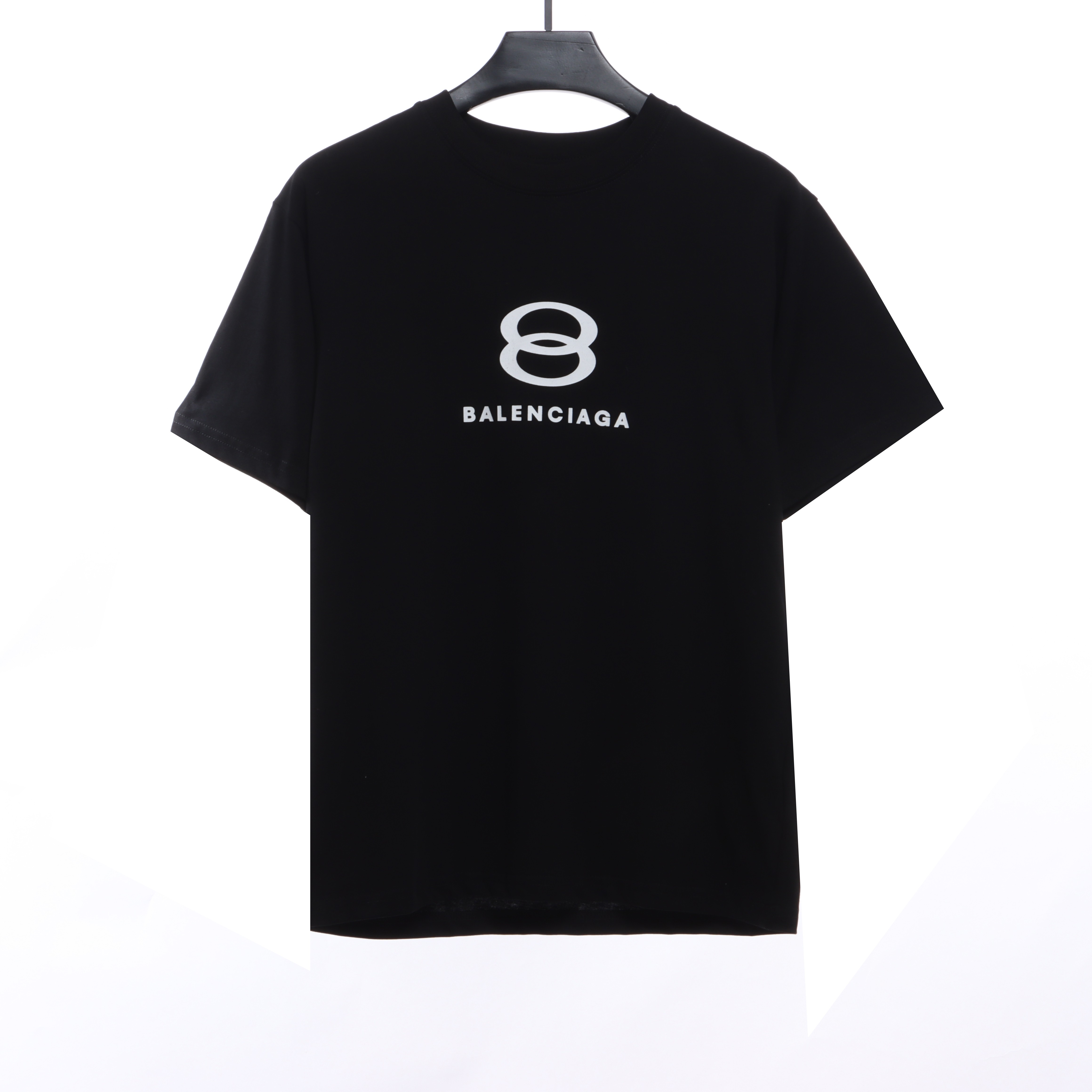 Balenciaga Double Ring LOGO Short Sleeve Black