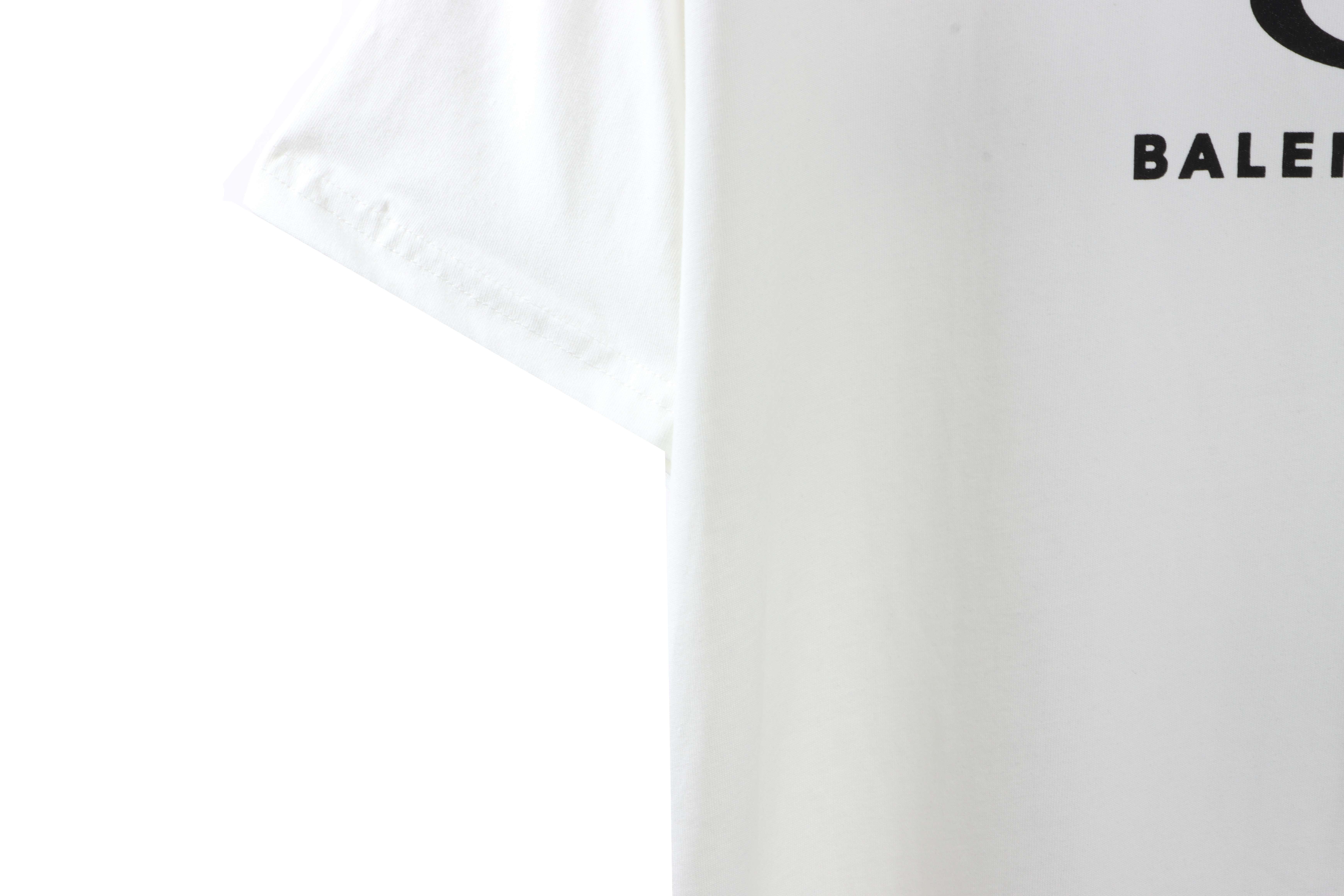 Balenciaga Double Ring LOGO Short Sleeve White