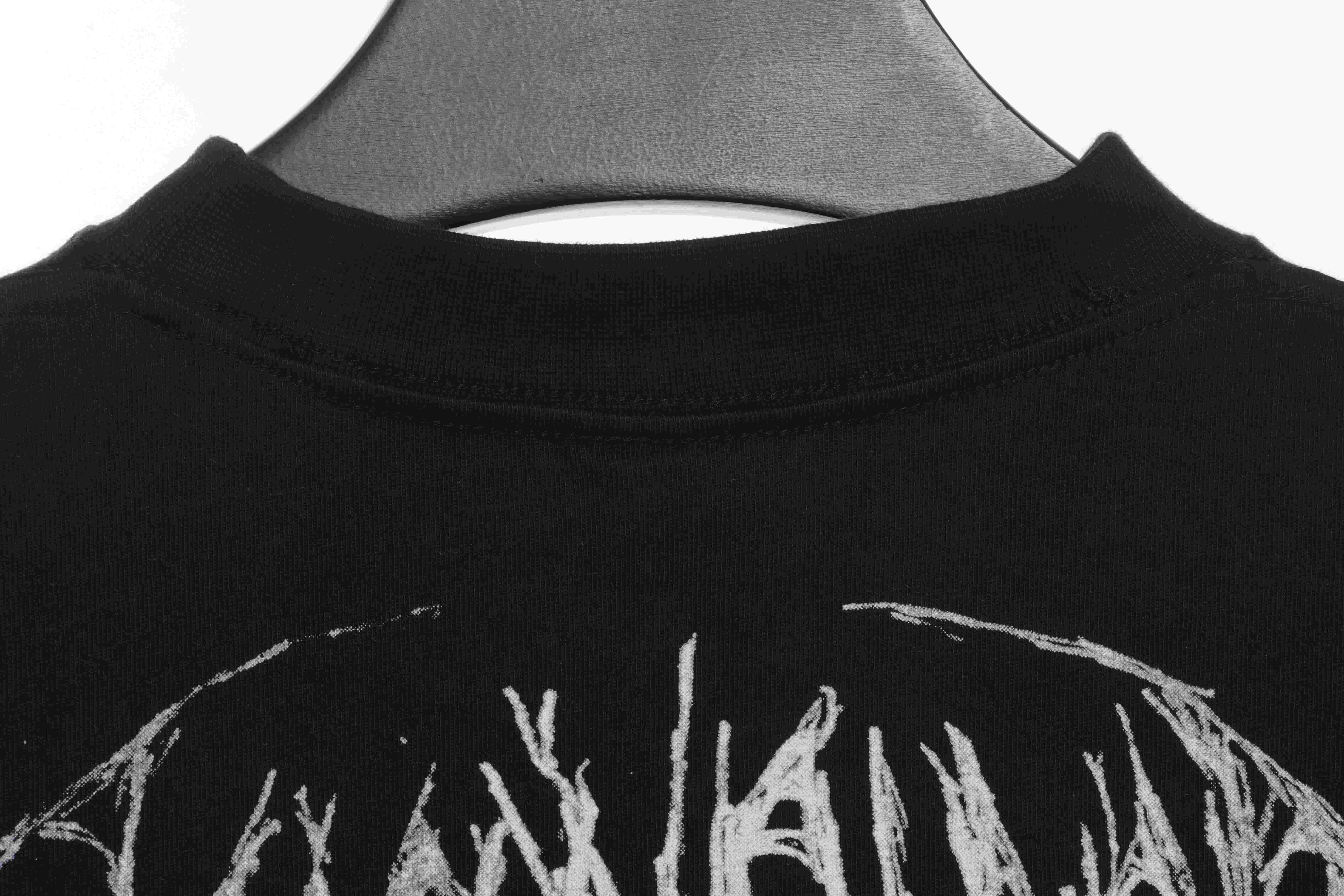 Balenciaga Dragon Year Limited Edition Graffiti Letters Short Sleeve Black