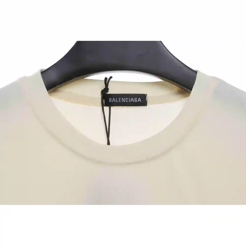 Balenciaga Embroidered Scissors Wheat Ear LOGO Short Sleeve