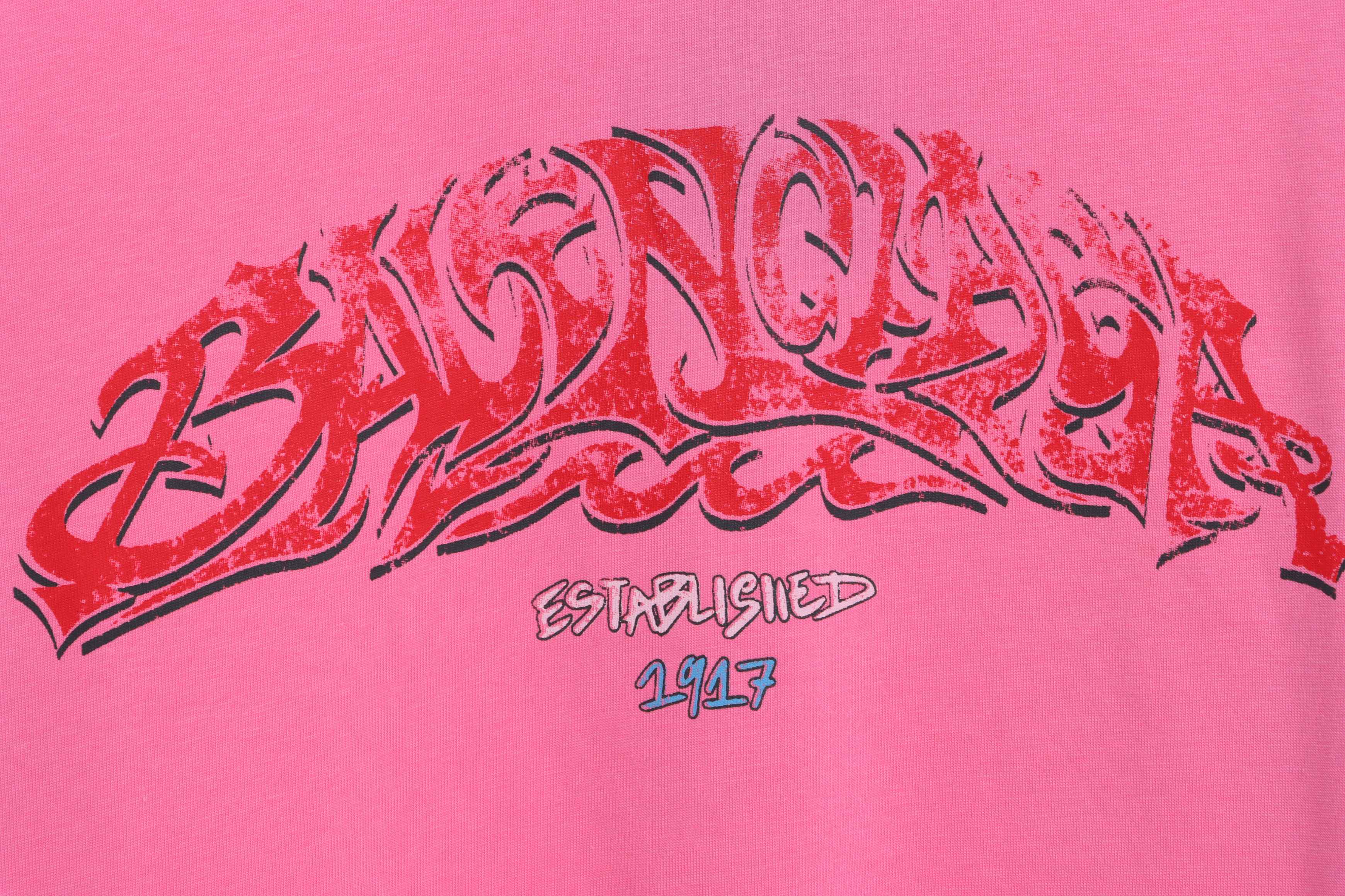Balenciaga Flame Letter Graffiti Long Sleeve T