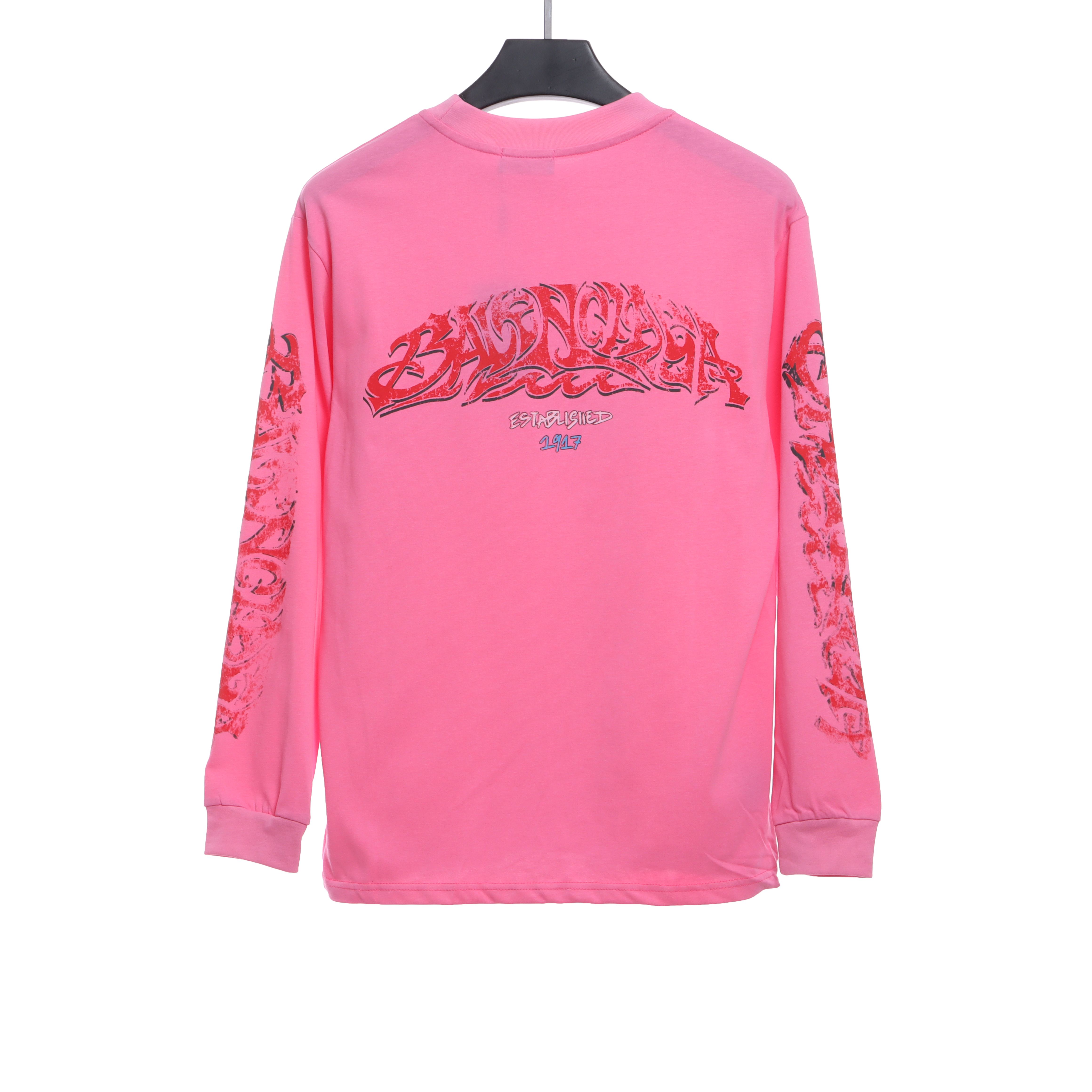 Balenciaga Flame Letter Graffiti Long Sleeve T