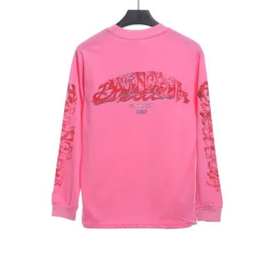 Balenciaga Flame Letter Graffiti Long Sleeve T 02