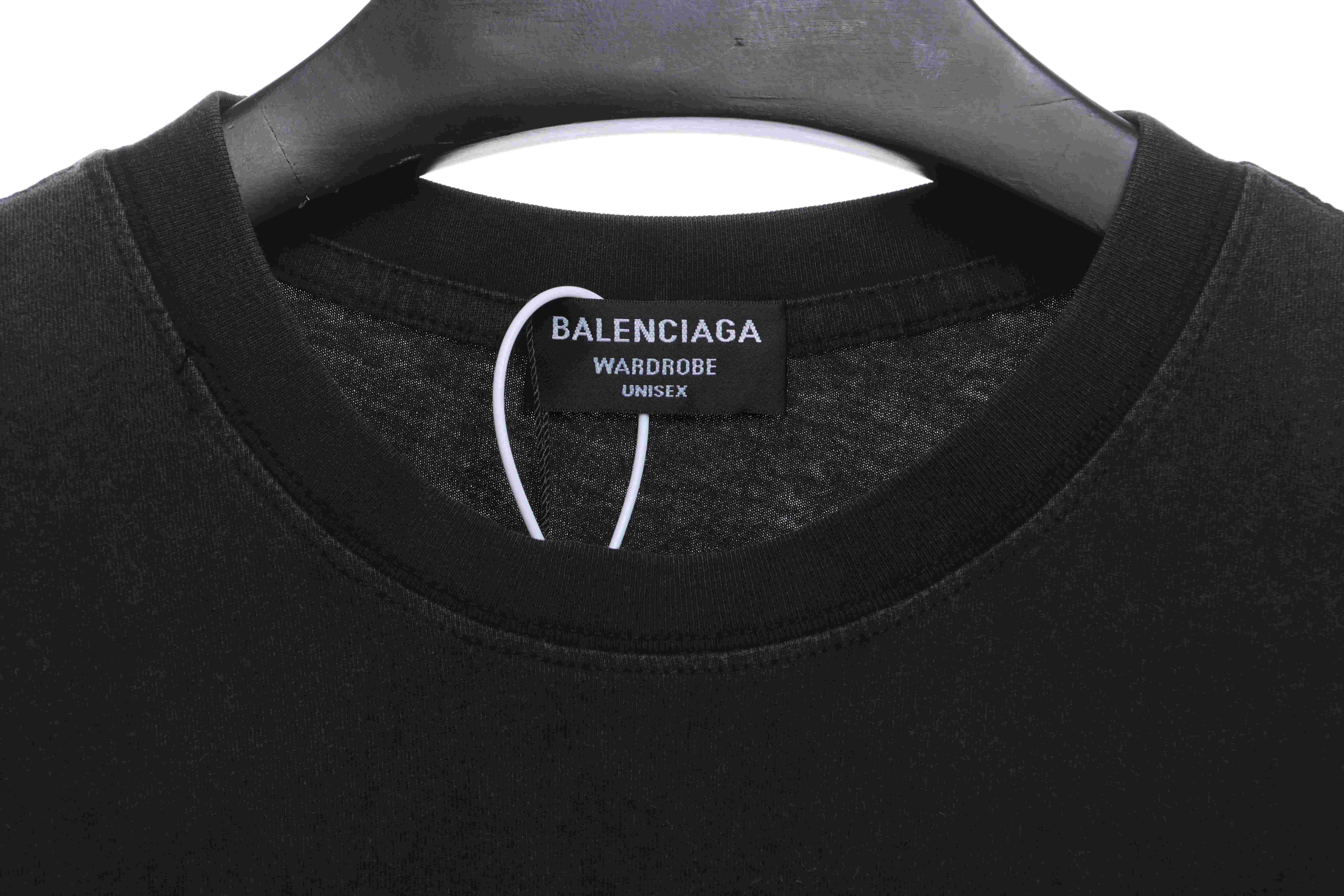 Balenciaga Flame Letter Short Sleeves