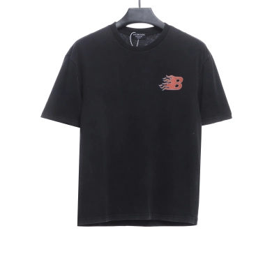 Balenciaga Flame Letter Short Sleeves 01