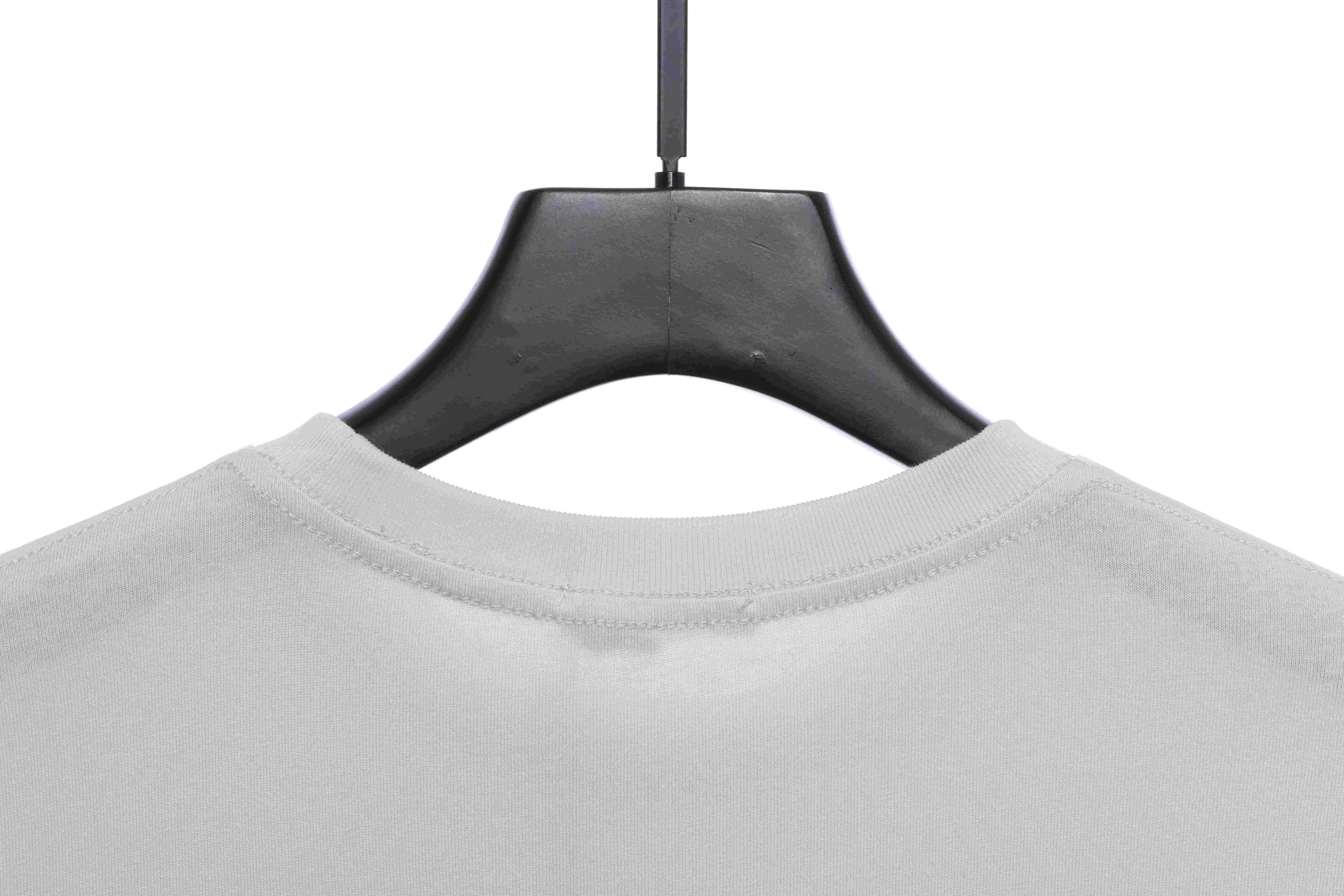 Balenciaga Front And Back Letter Print Short Sleeves White