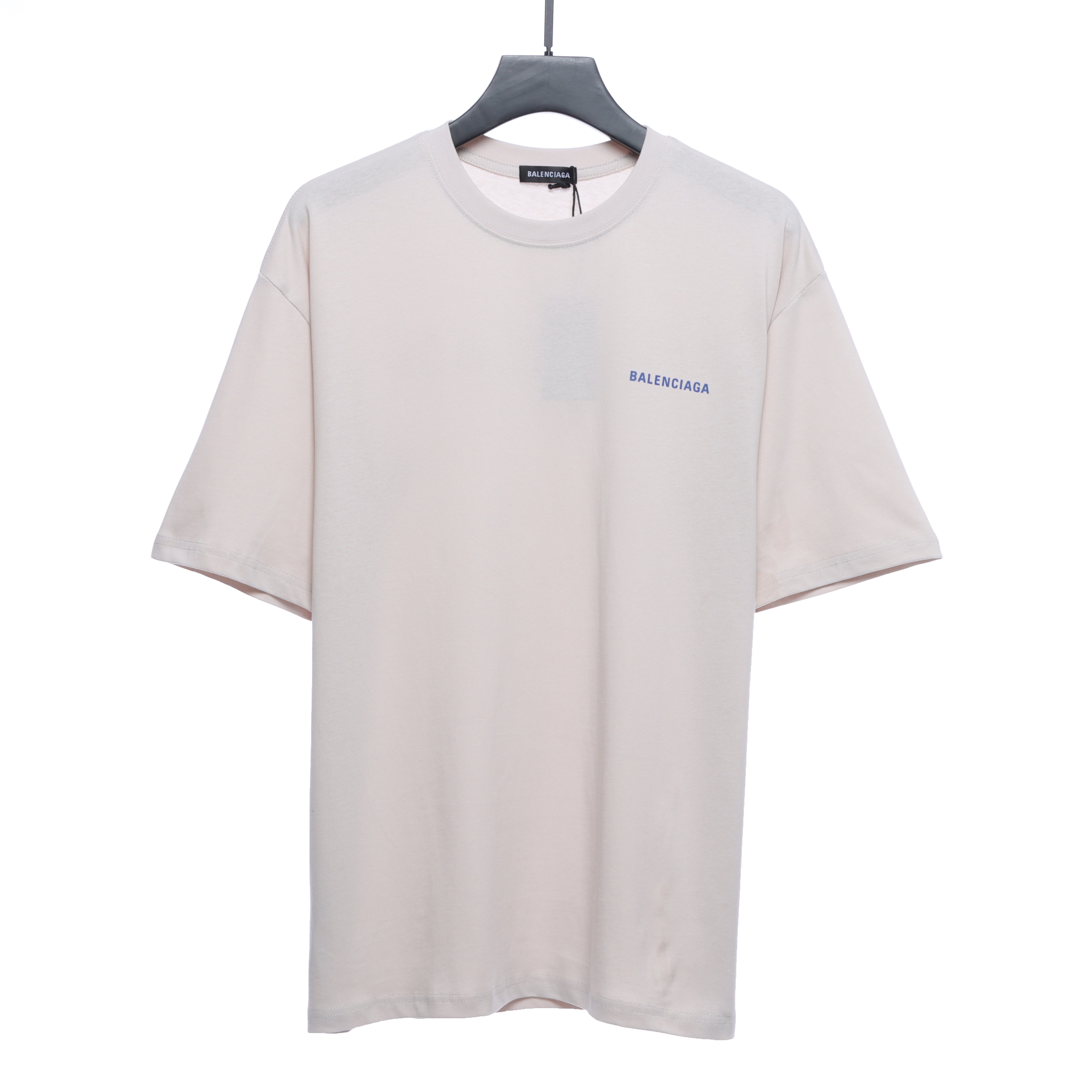 Balenciaga Front And Back Letter Print Short Sleeves White