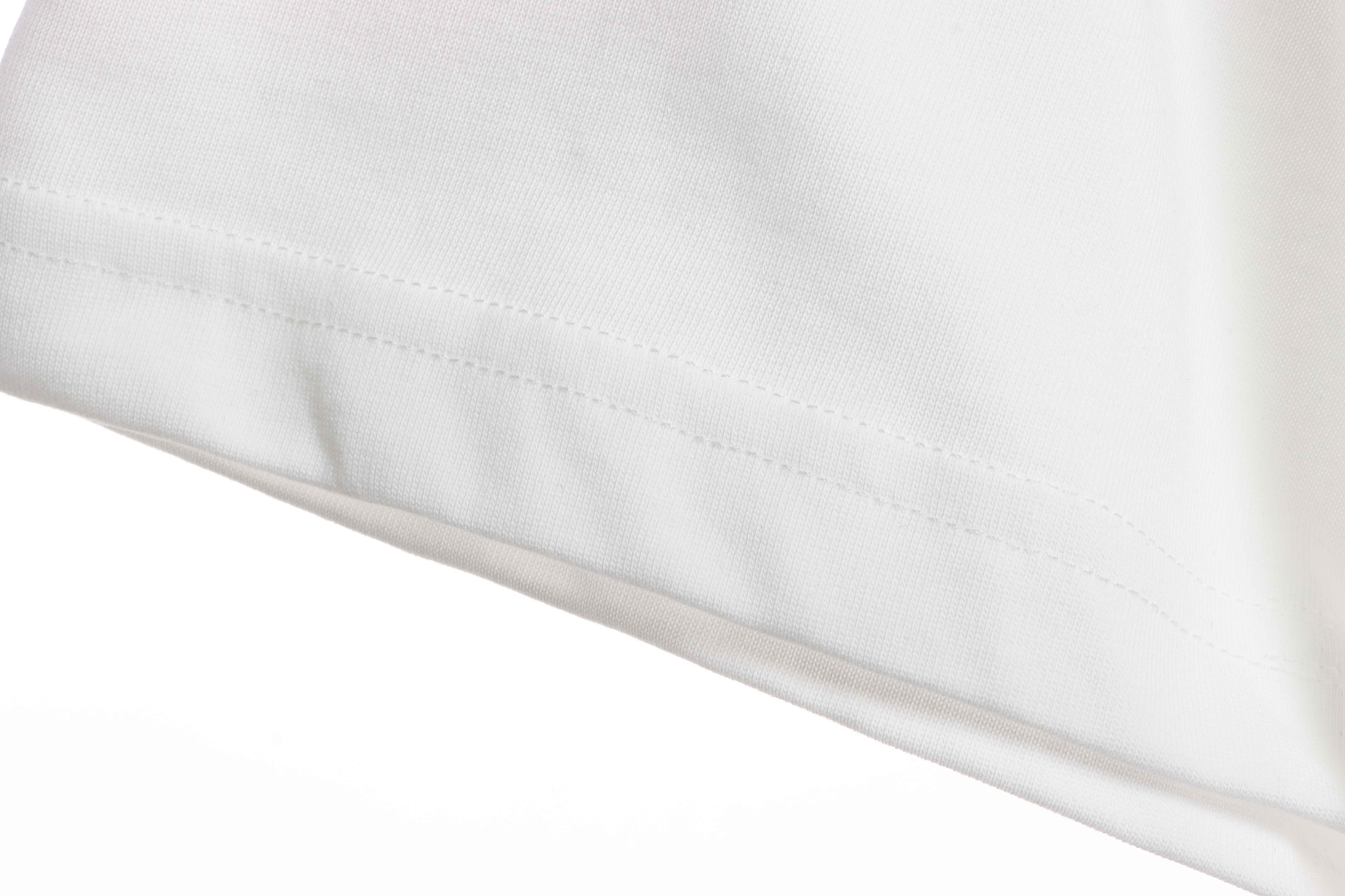 Balenciaga Green Painted Double B Short Sleeve White