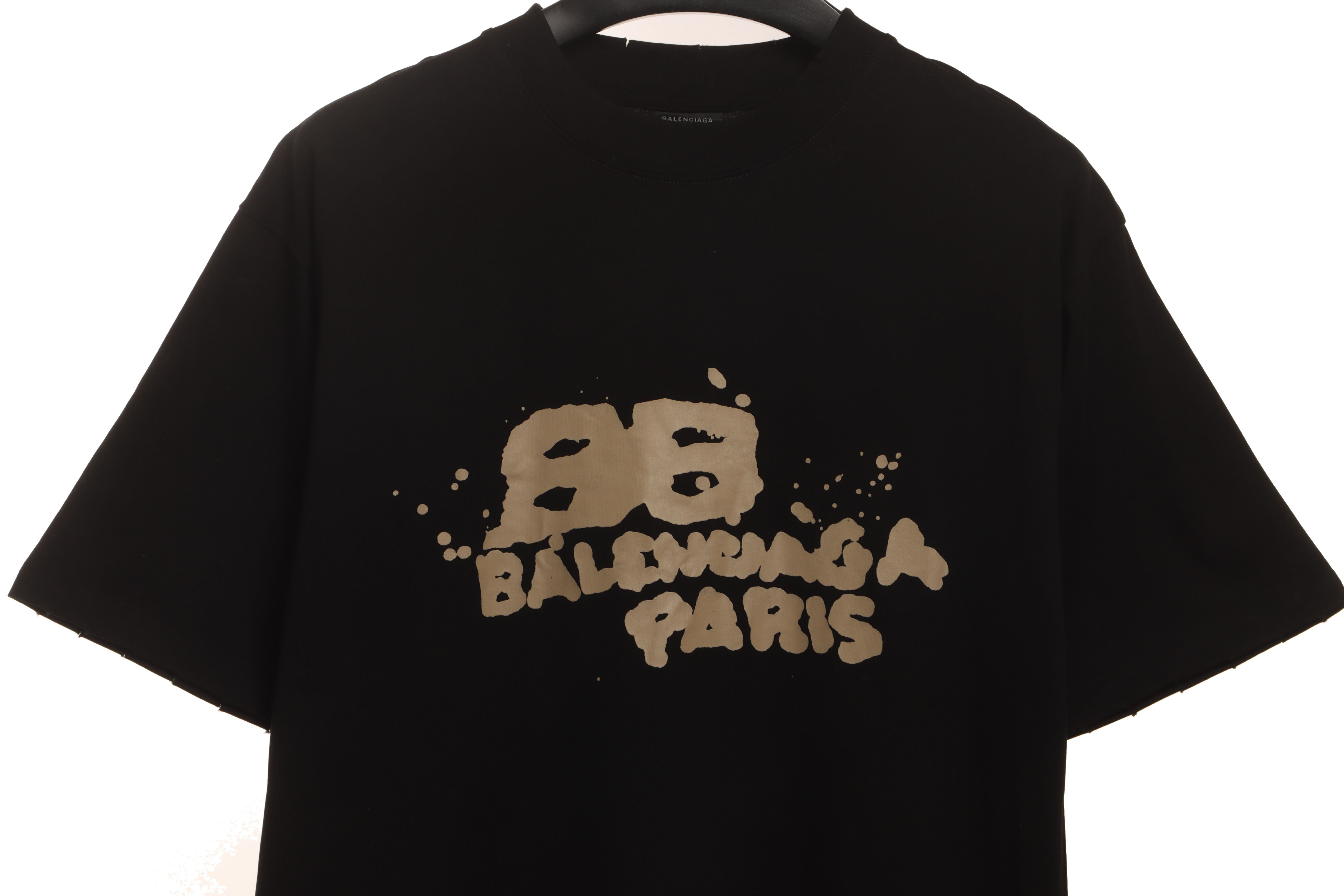 Balenciaga Hand Draw Double B Graffiti Short Sleeve Black