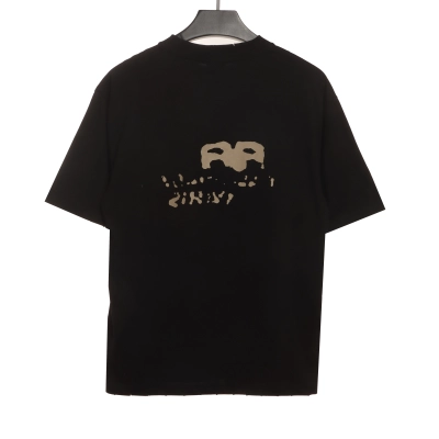 Balenciaga Hand Draw Double B Graffiti Short Sleeve Black 02