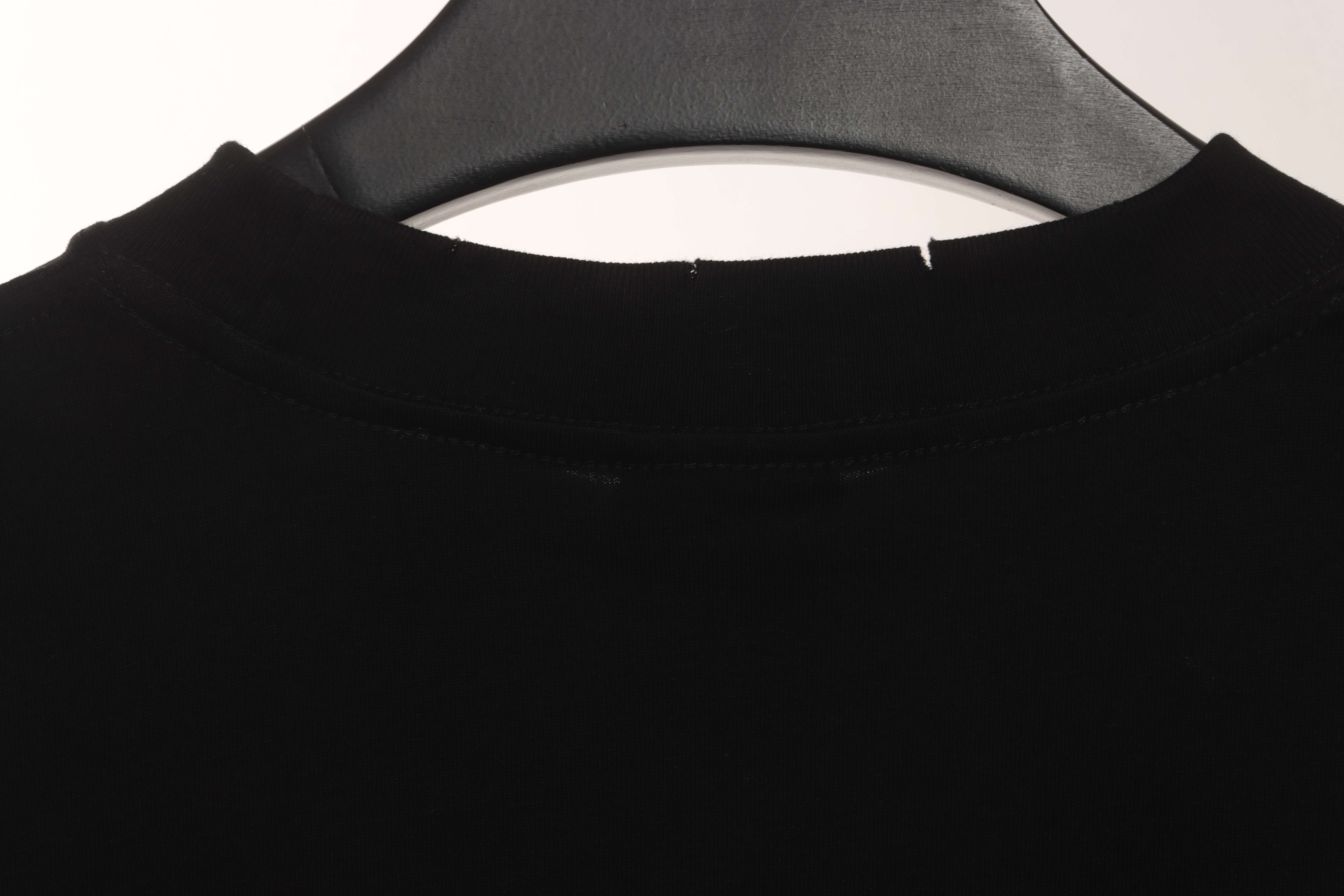 Balenciaga Hand Draw Double B Graffiti Short Sleeve Black