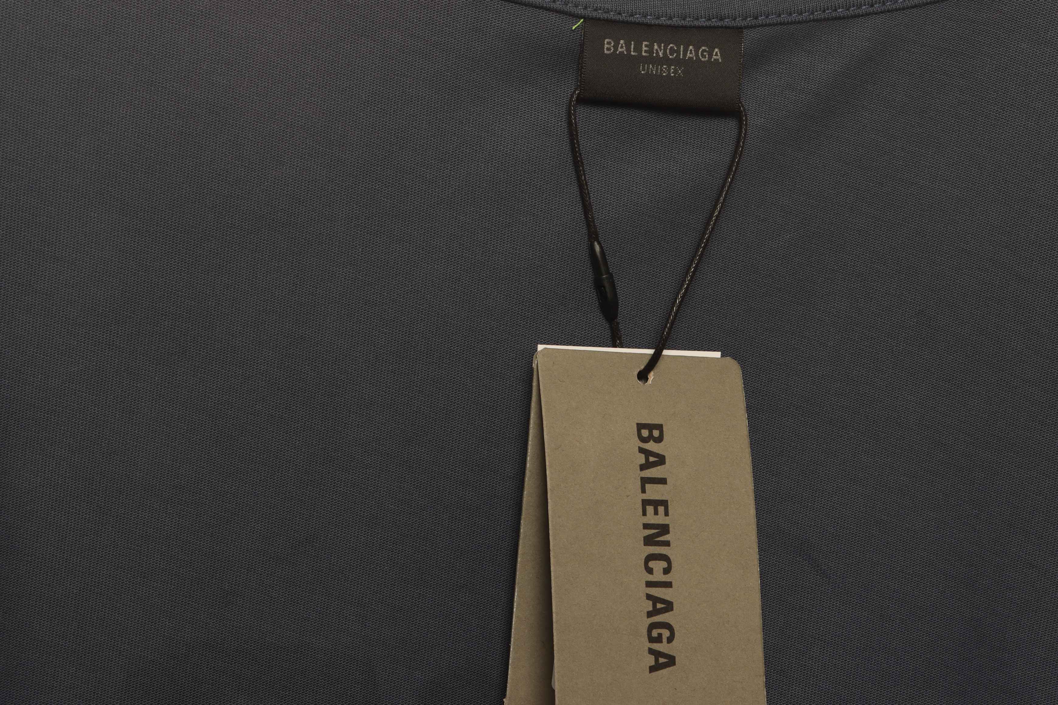 Balenciaga Hand Draw Double B Graffiti Short Sleeve Grey