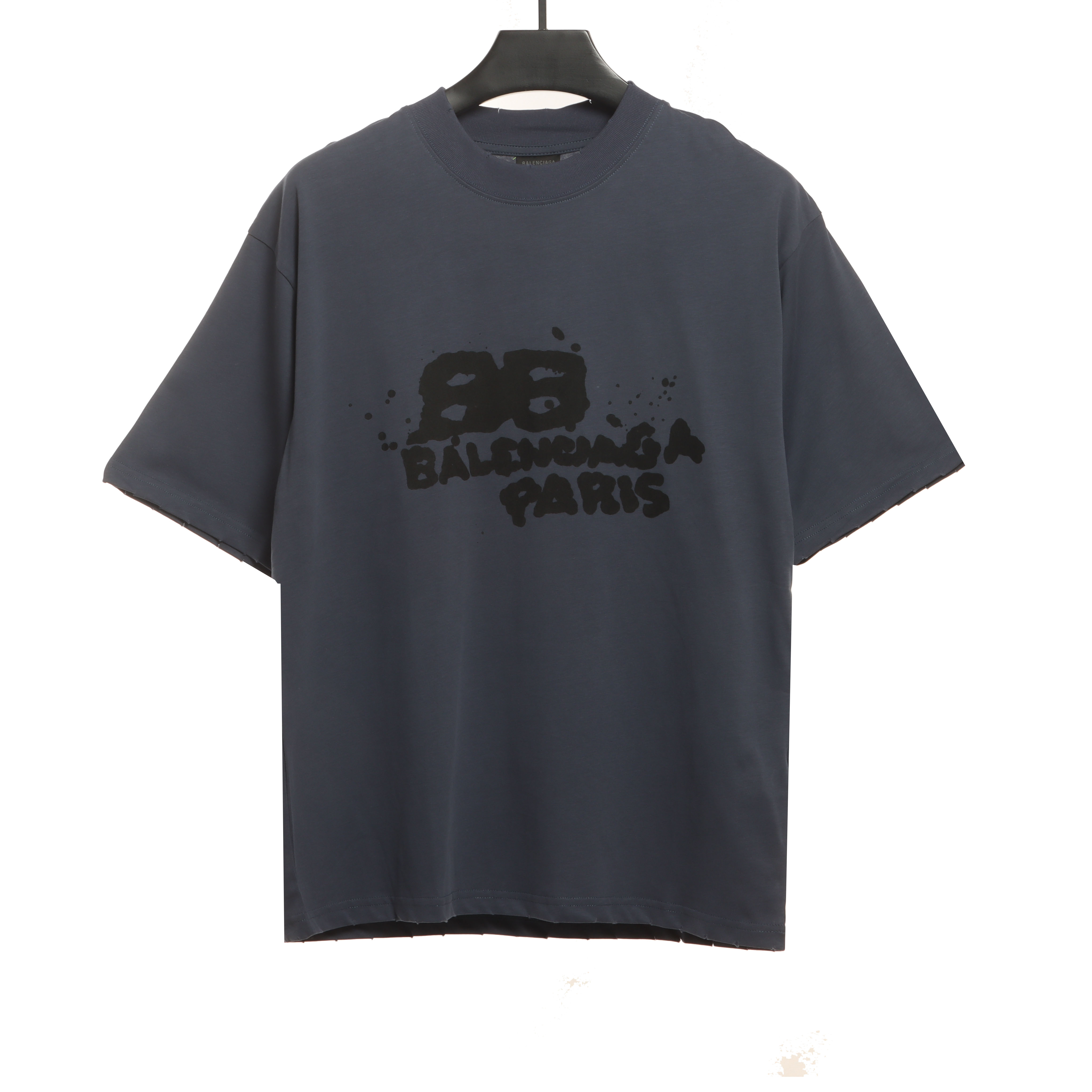 Balenciaga Hand Draw Double B Graffiti Short Sleeve Grey
