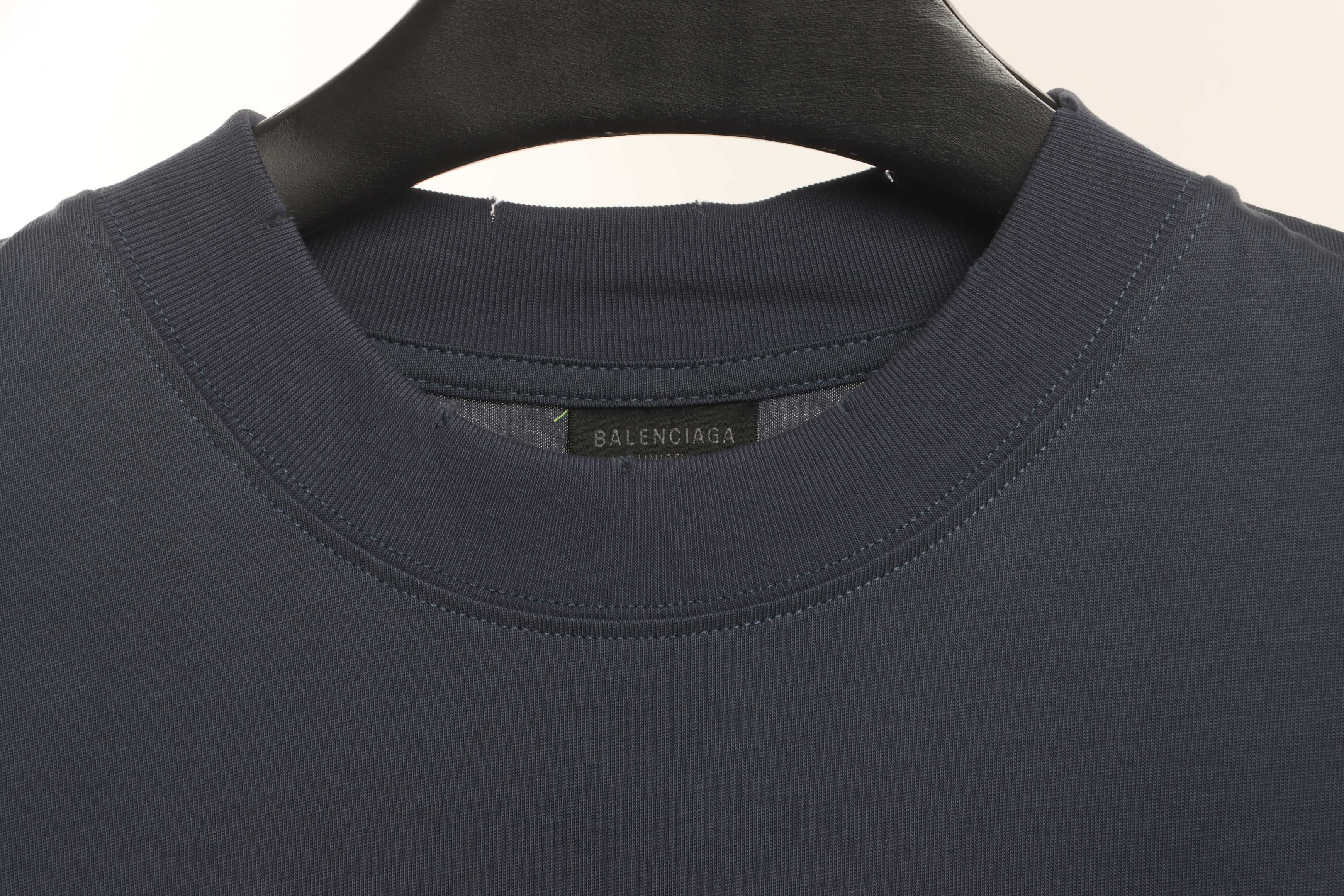 Balenciaga Hand Draw Double B Graffiti Short Sleeve Grey