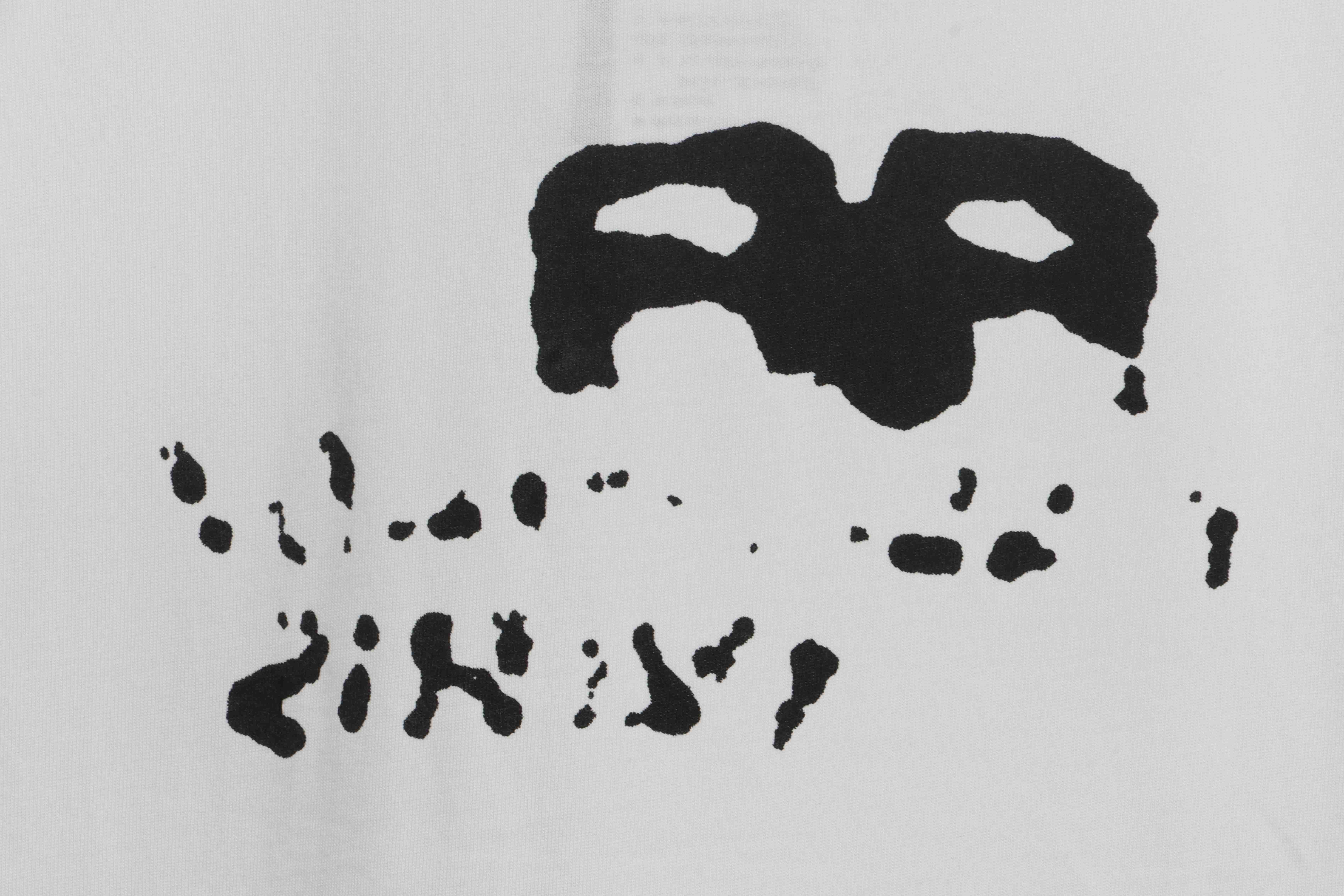 Balenciaga Hand Draw Double B Graffiti Short Sleeve White