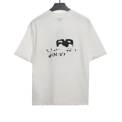 Balenciaga Hand Draw Double B Graffiti Short Sleeve White 02