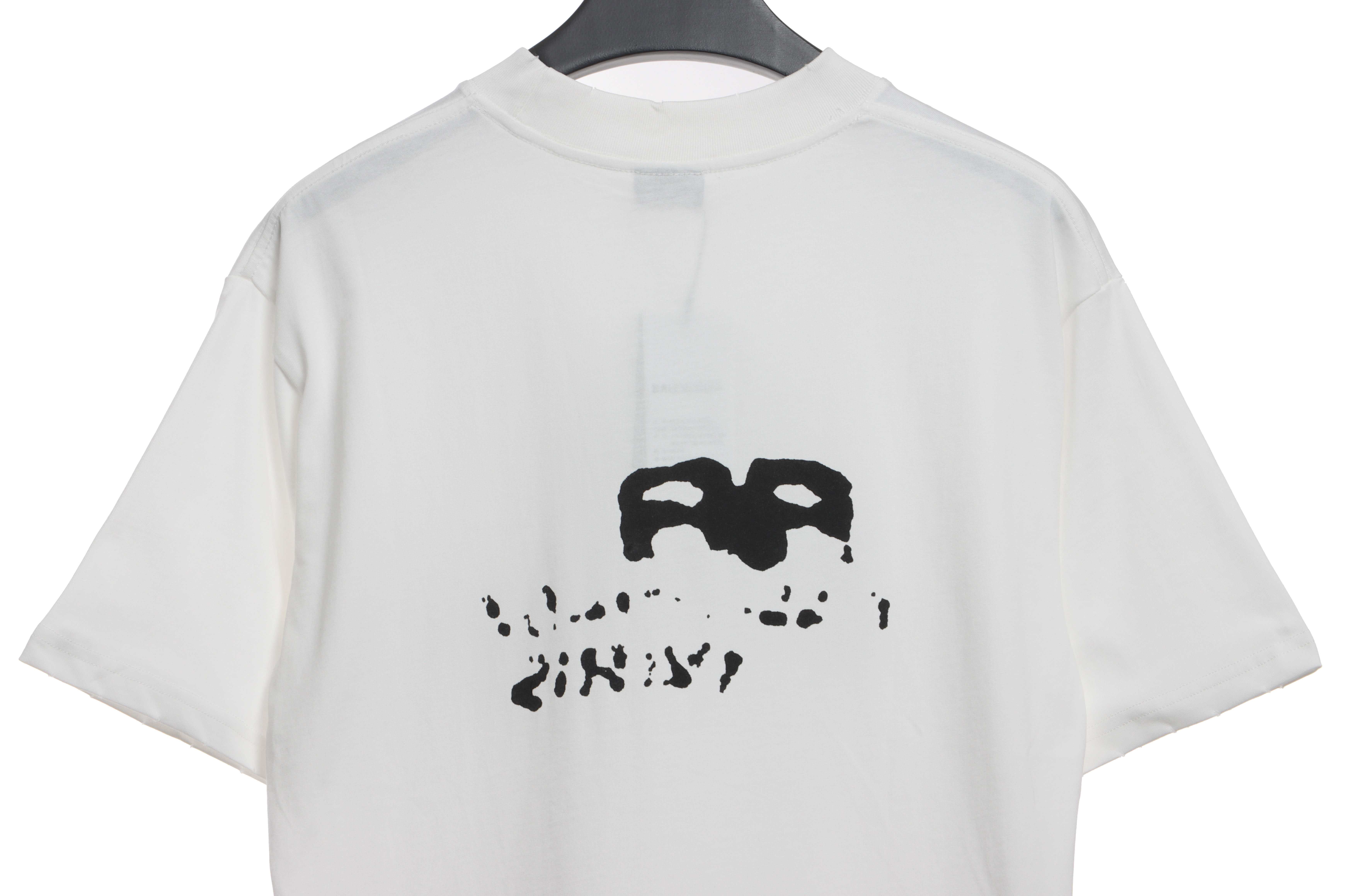 Balenciaga Hand Draw Double B Graffiti Short Sleeve White