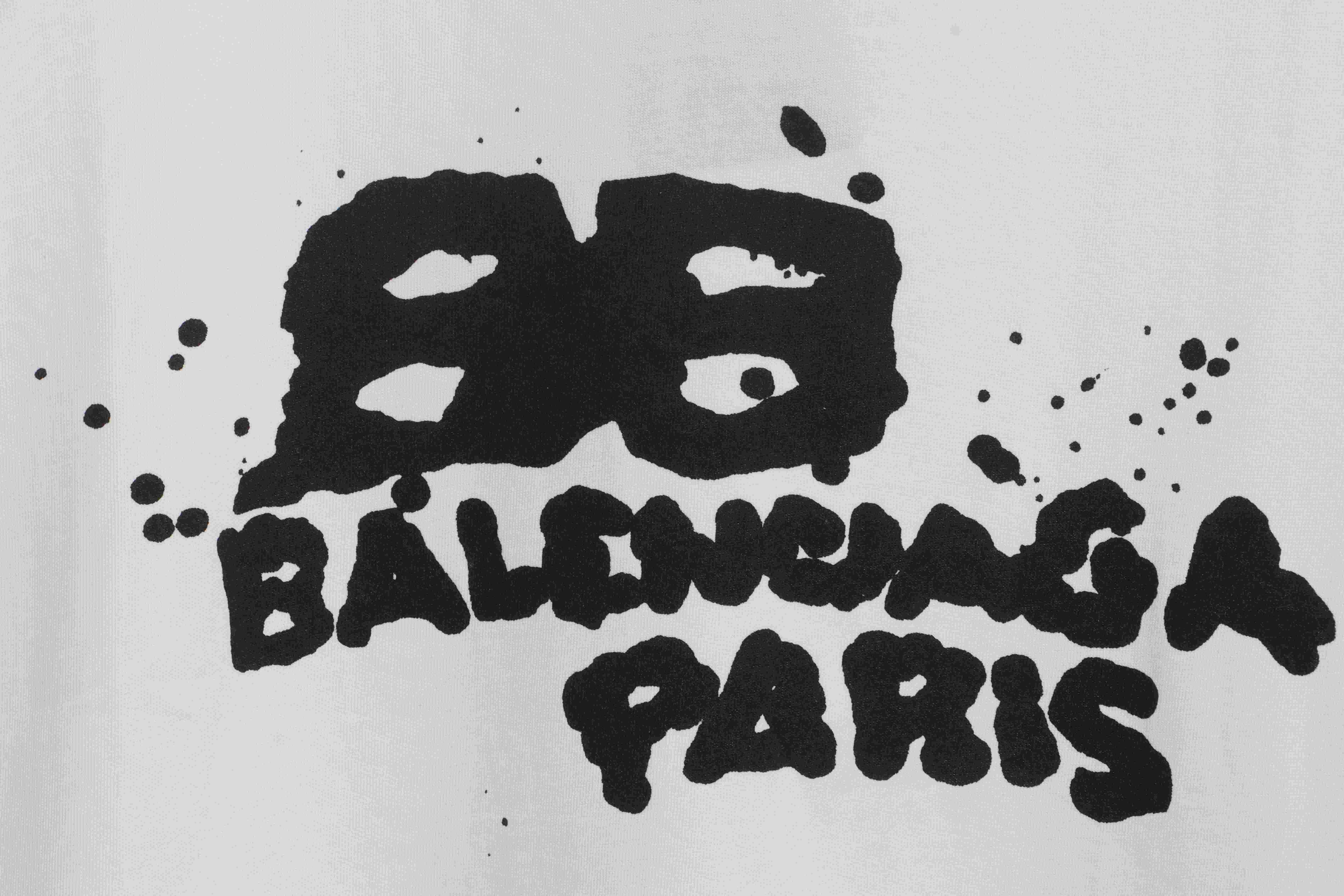 Balenciaga Hand Draw Double B Graffiti Short Sleeve White