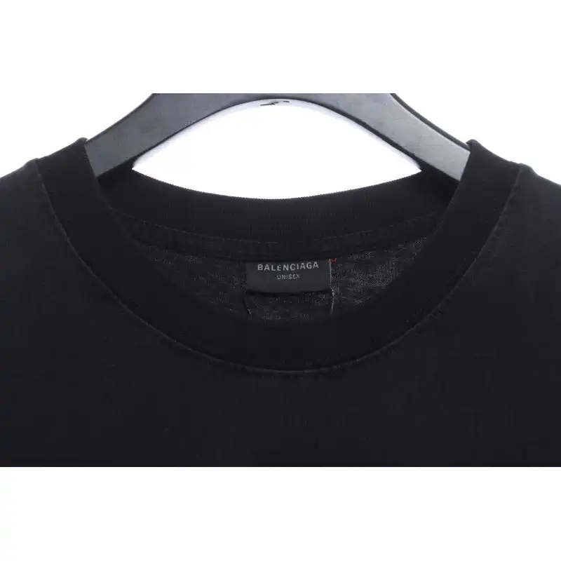Balenciaga Hand Washed Double B Graffiti Short Sleeve