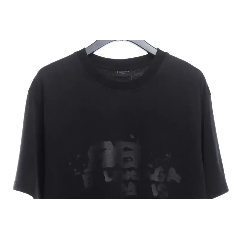 Balenciaga Hand Washed Double B Graffiti Short Sleeve